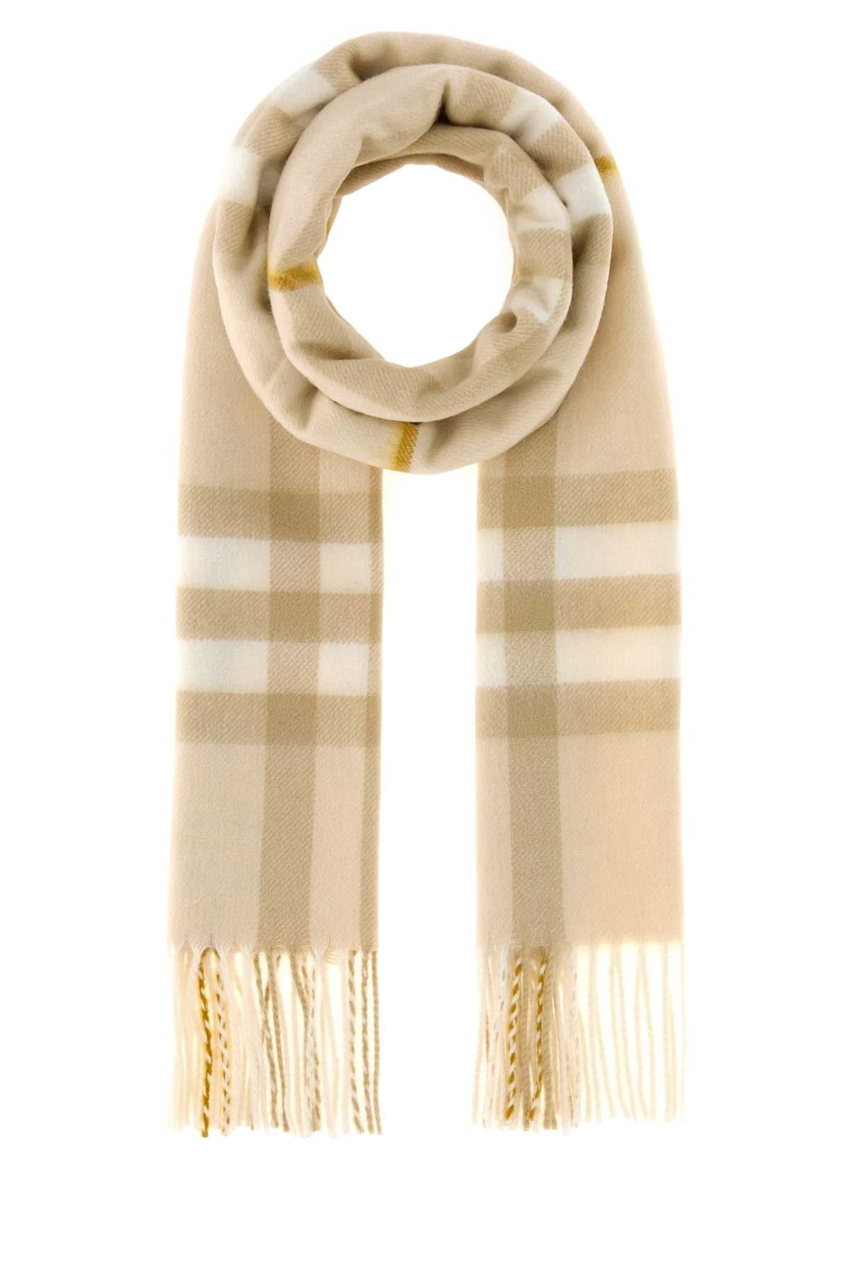 BURBERRY Embroidered Cashmere Scarf - 168cm x 30cm