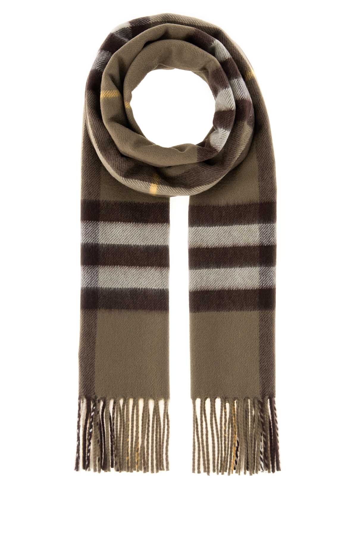 BURBERRY Embroidered Cashmere Scarf - 170 cm x 32 cm