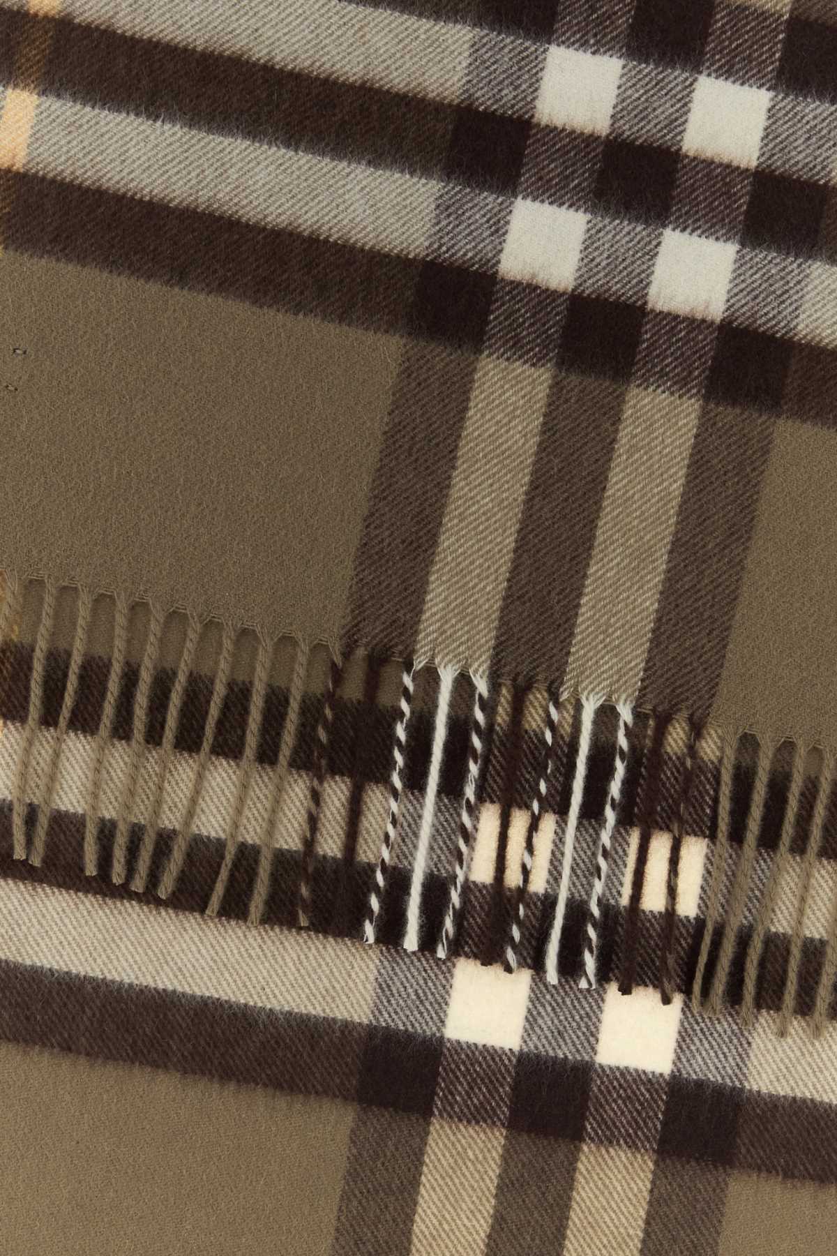 BURBERRY Embroidered Cashmere Scarf - 170 cm x 32 cm