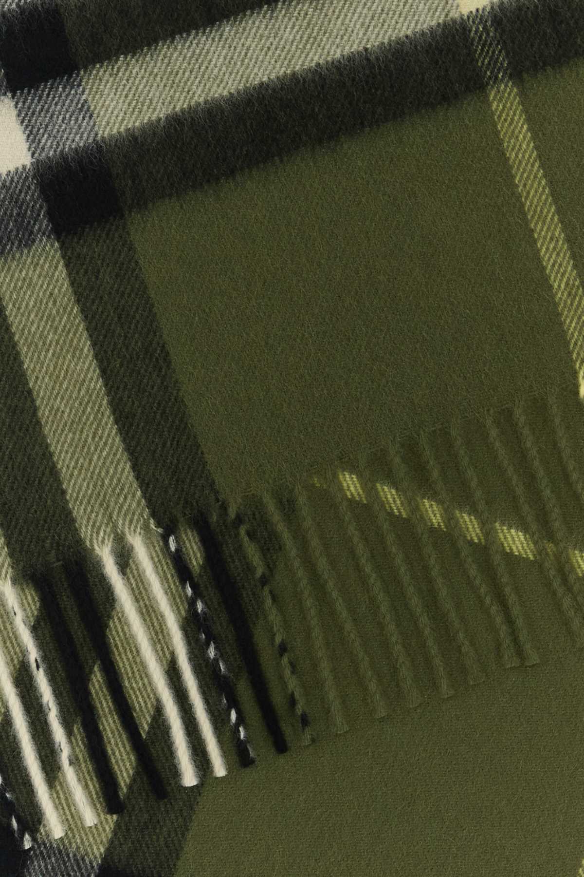 BURBERRY Embroidered Cashmere Scarf - 170cm x 32cm