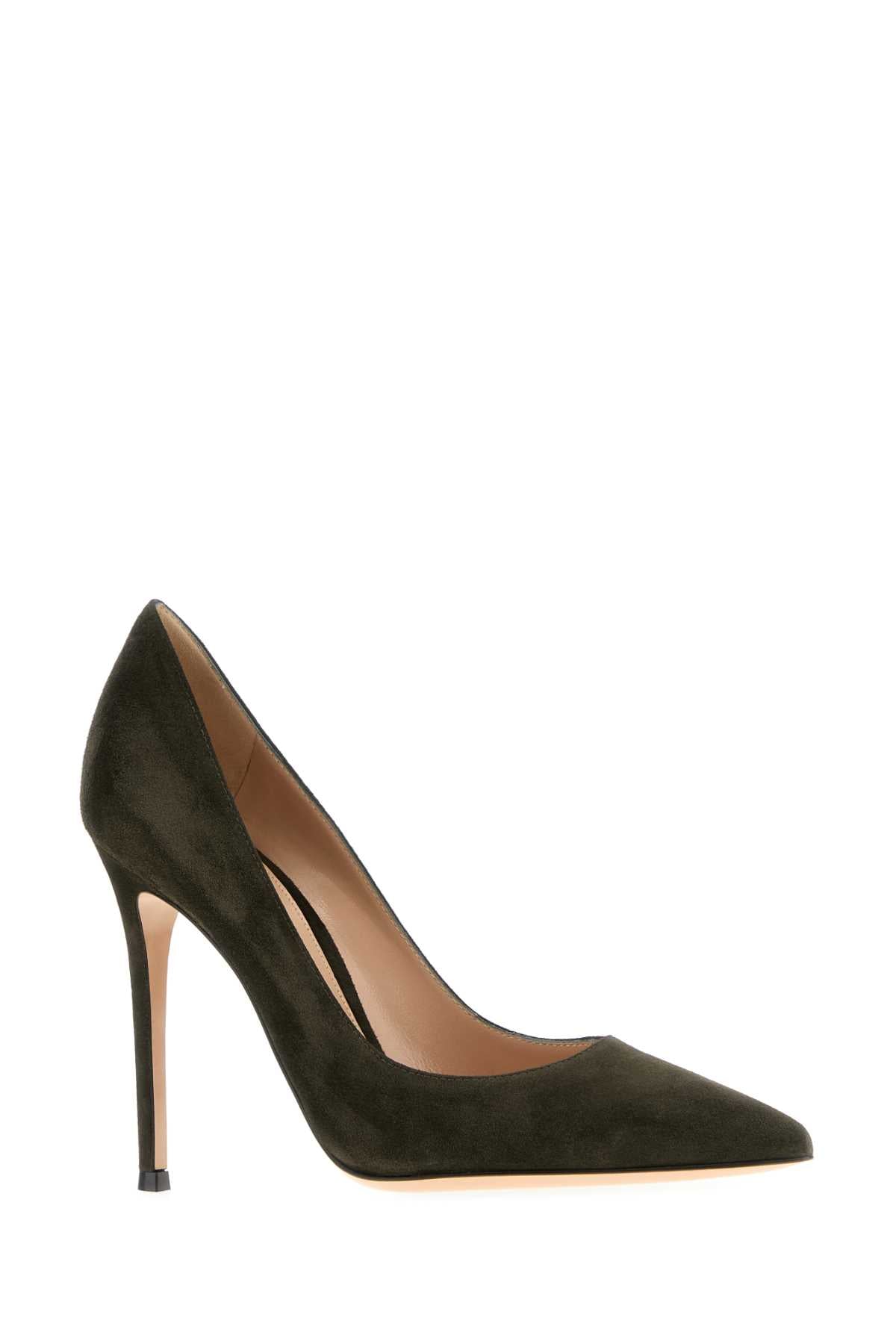 GIANVITO ROSSI Suede Pumps with 10 cm Heel Height