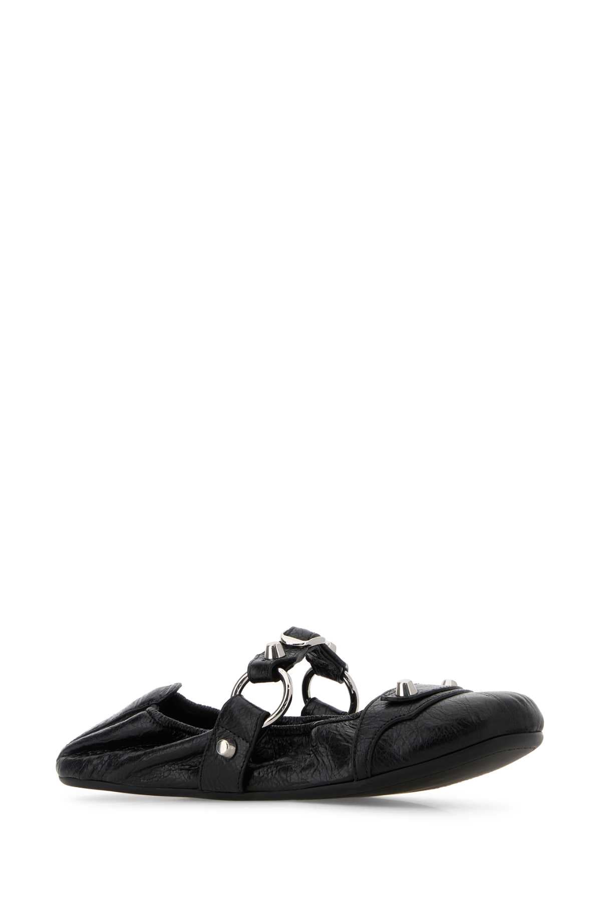 BALENCIAGA Women’s Leather City Ballerinas