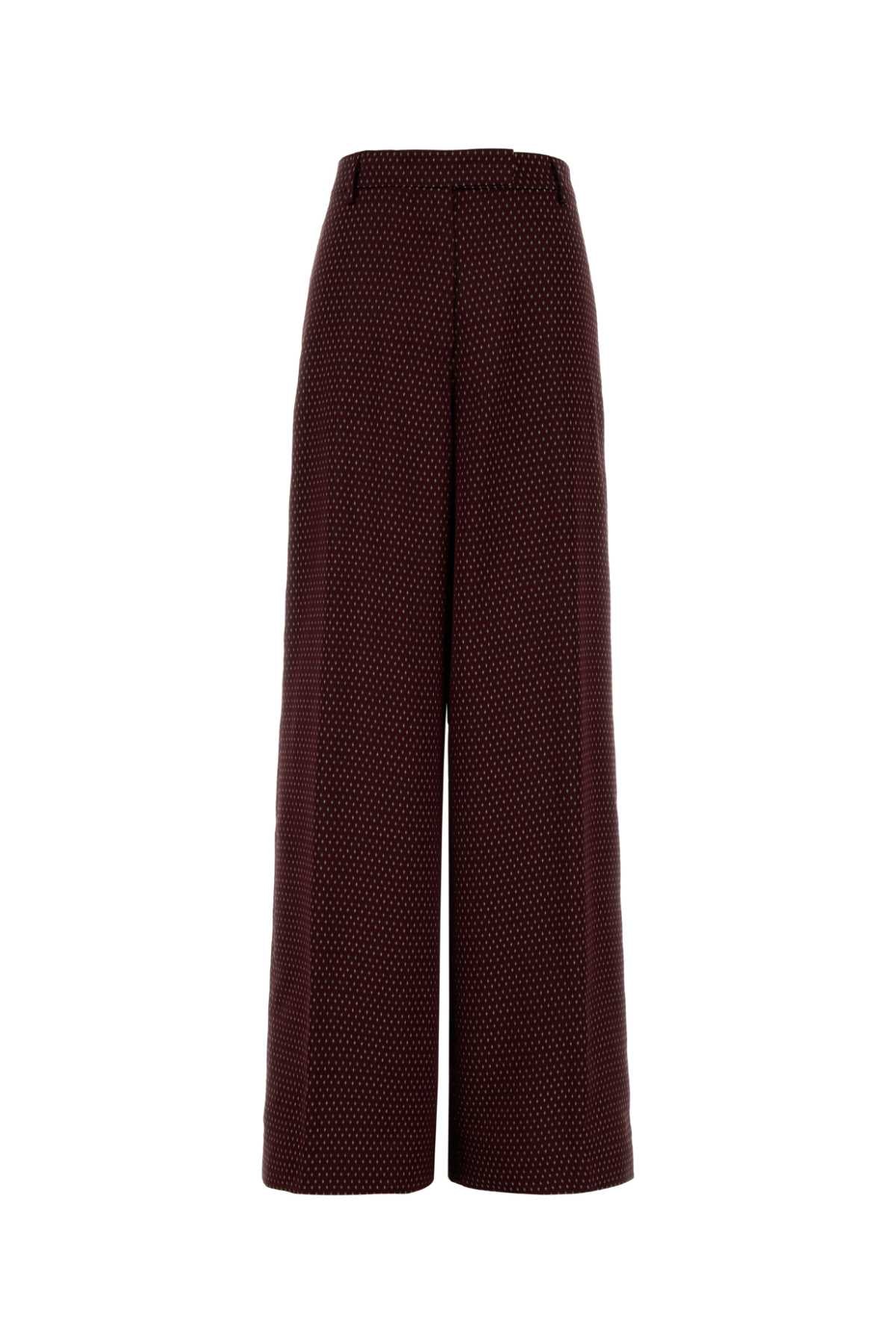 DRIES VAN NOTEN Embroidered Satin Wide-Leg Pants for Women