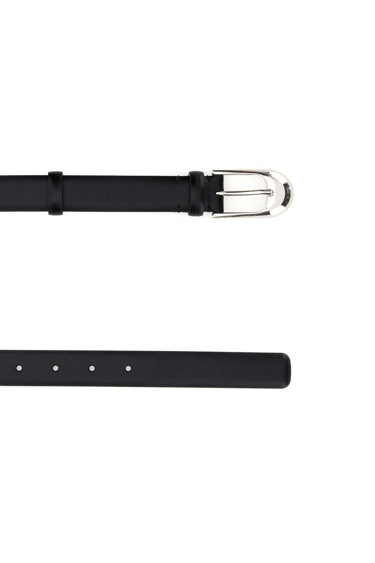 KHAITE Elevated Leather Mini Belt - 3 cm Height