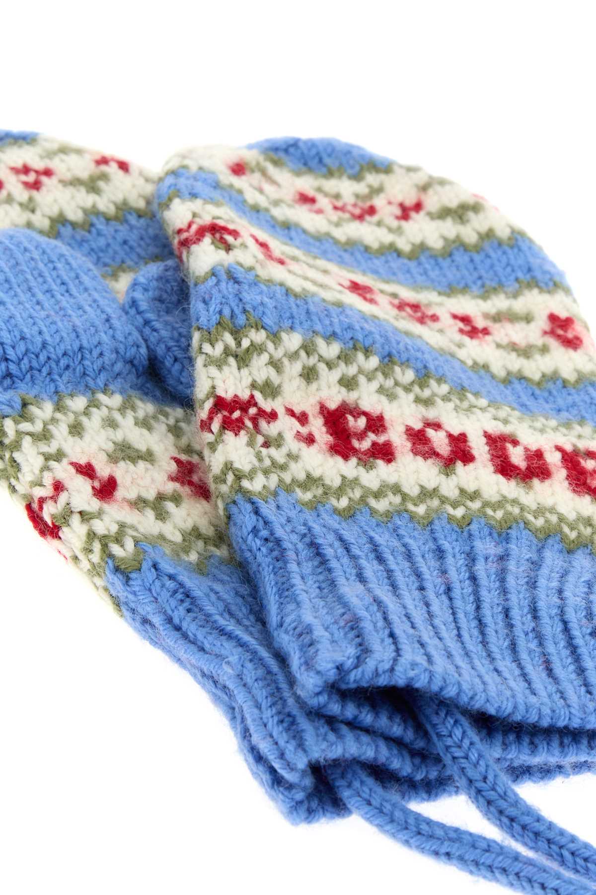 BODE Embroidered Wool Wedgewood Gloves