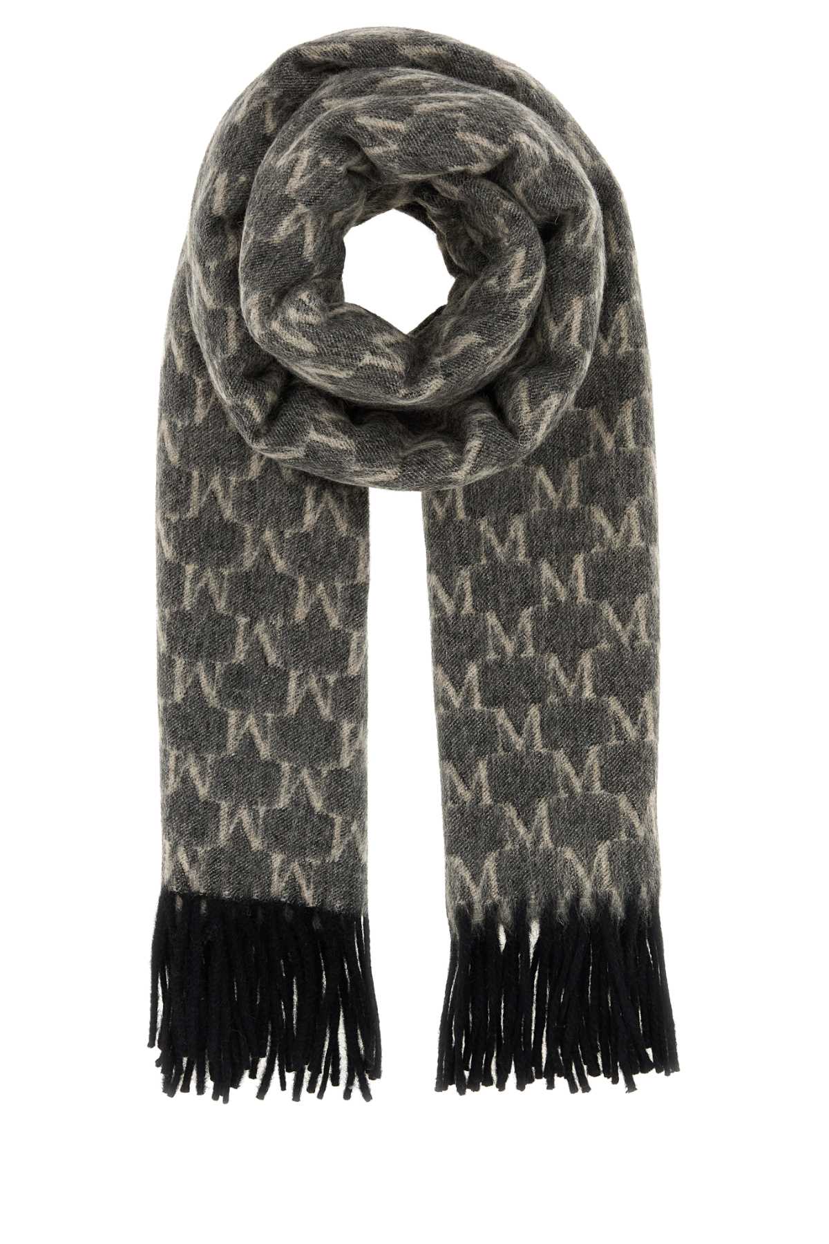 MAX MARA Embroidered Camel Logo Scarf - 180 cm x 70 cm