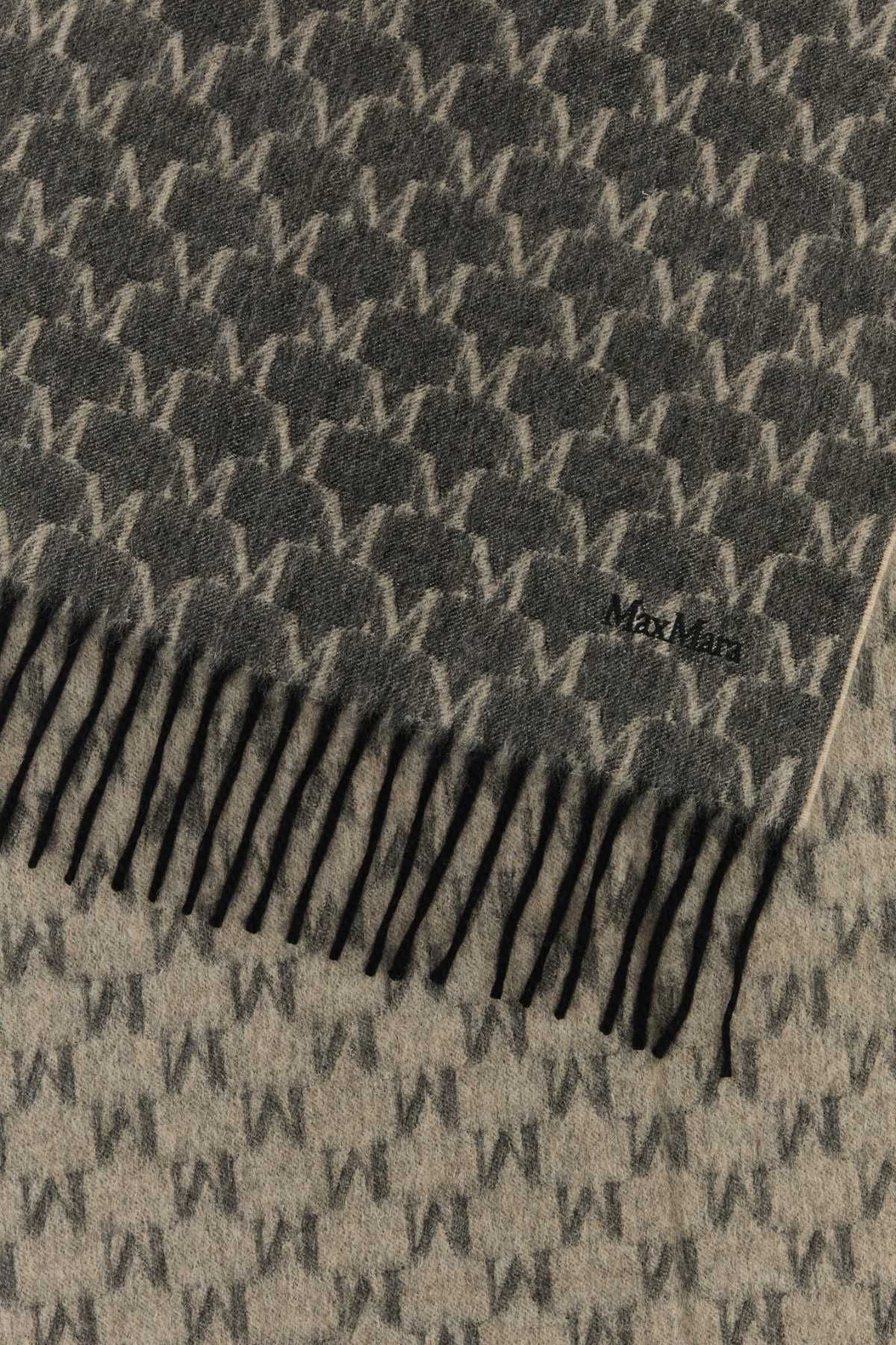 MAX MARA Embroidered Camel Logo Scarf - 180 cm x 70 cm