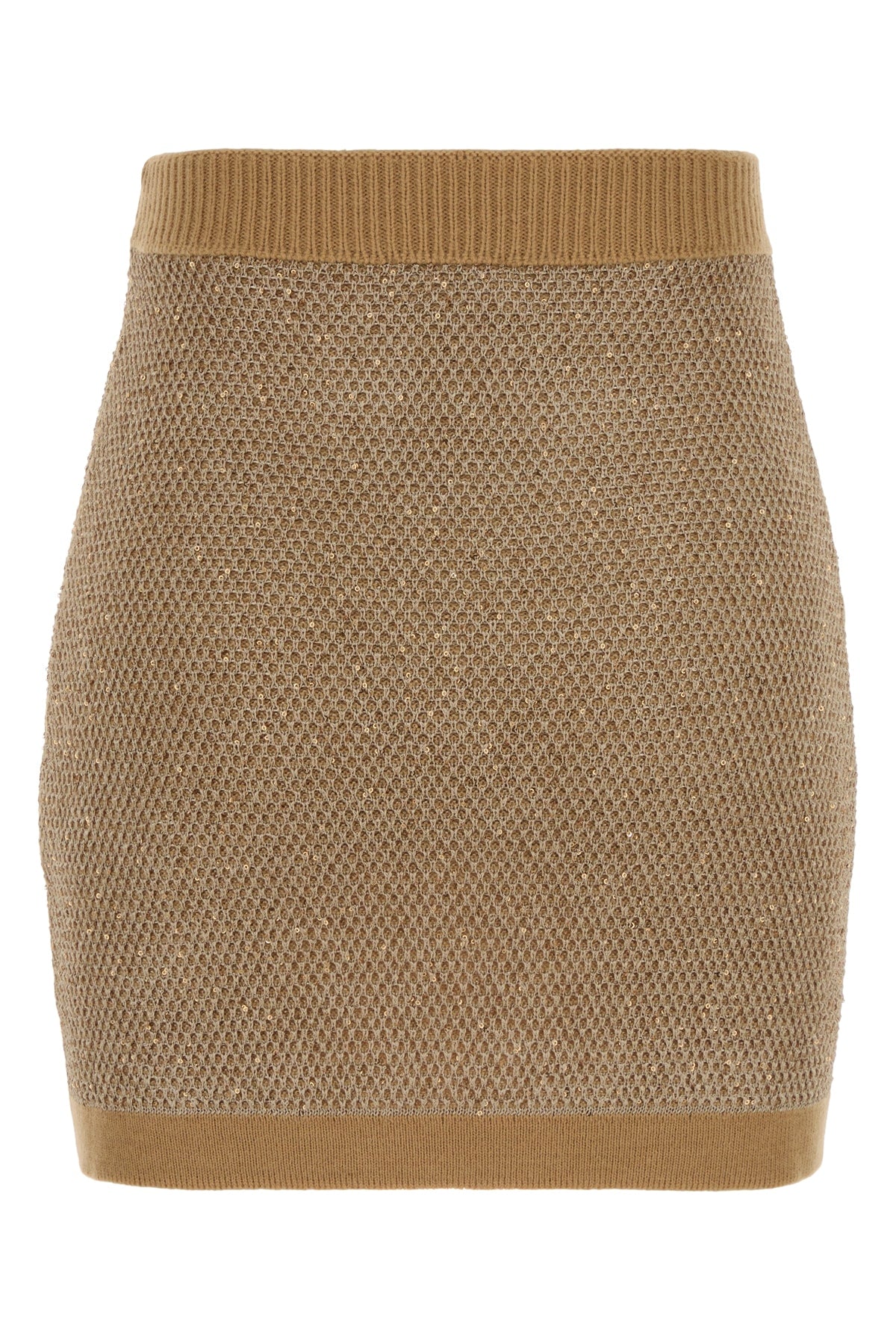 ELISABETTA FRANCHI Chic Mini Skirt in Cozy Sweater Fabric