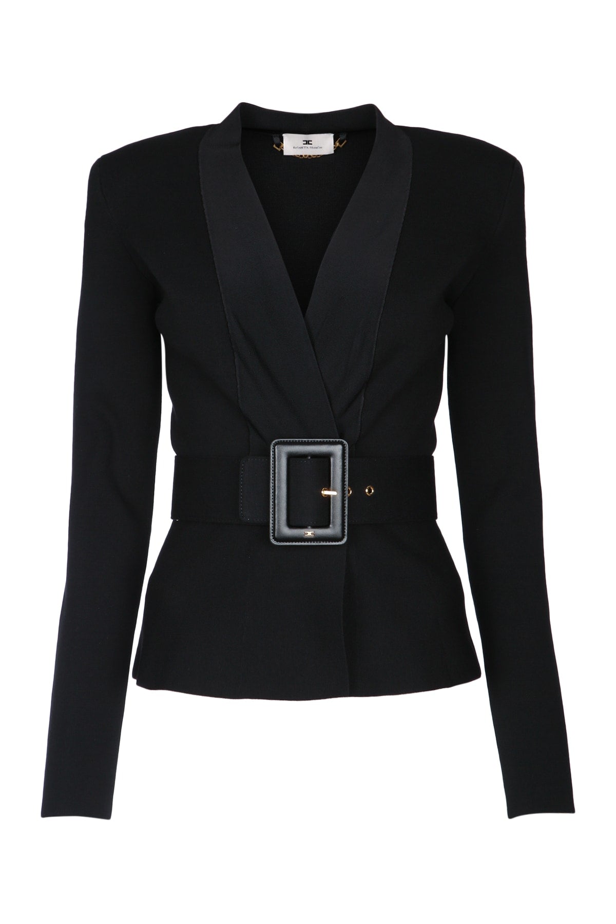 ELISABETTA FRANCHI Chic Women's Sweater Jacket with Belt