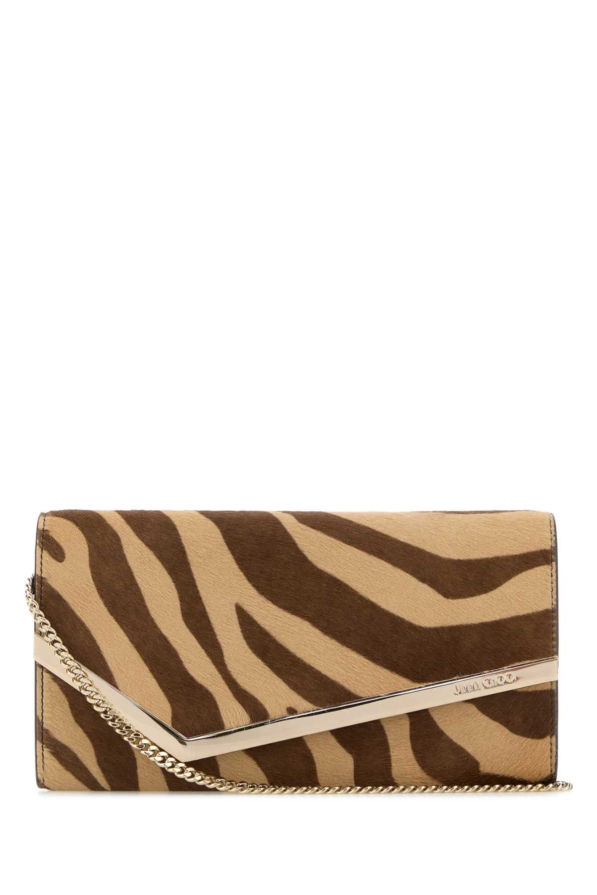 JIMMY CHOO Mini Printed Leather Emmie Clutch