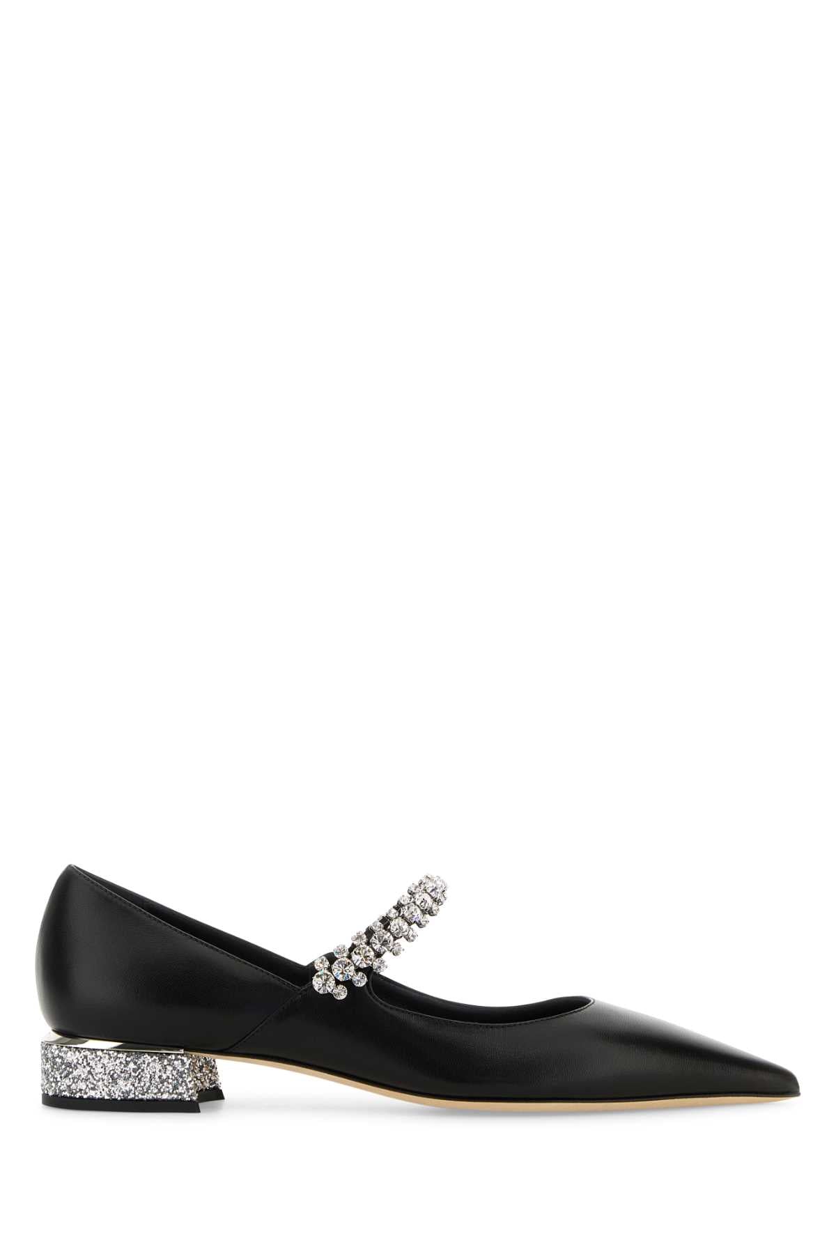 JIMMY CHOO Elegant Nappa Leather Ballerina Flats