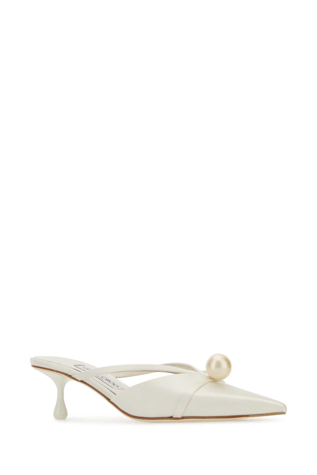 JIMMY CHOO Sleek Satin Flat with 5 cm Heel