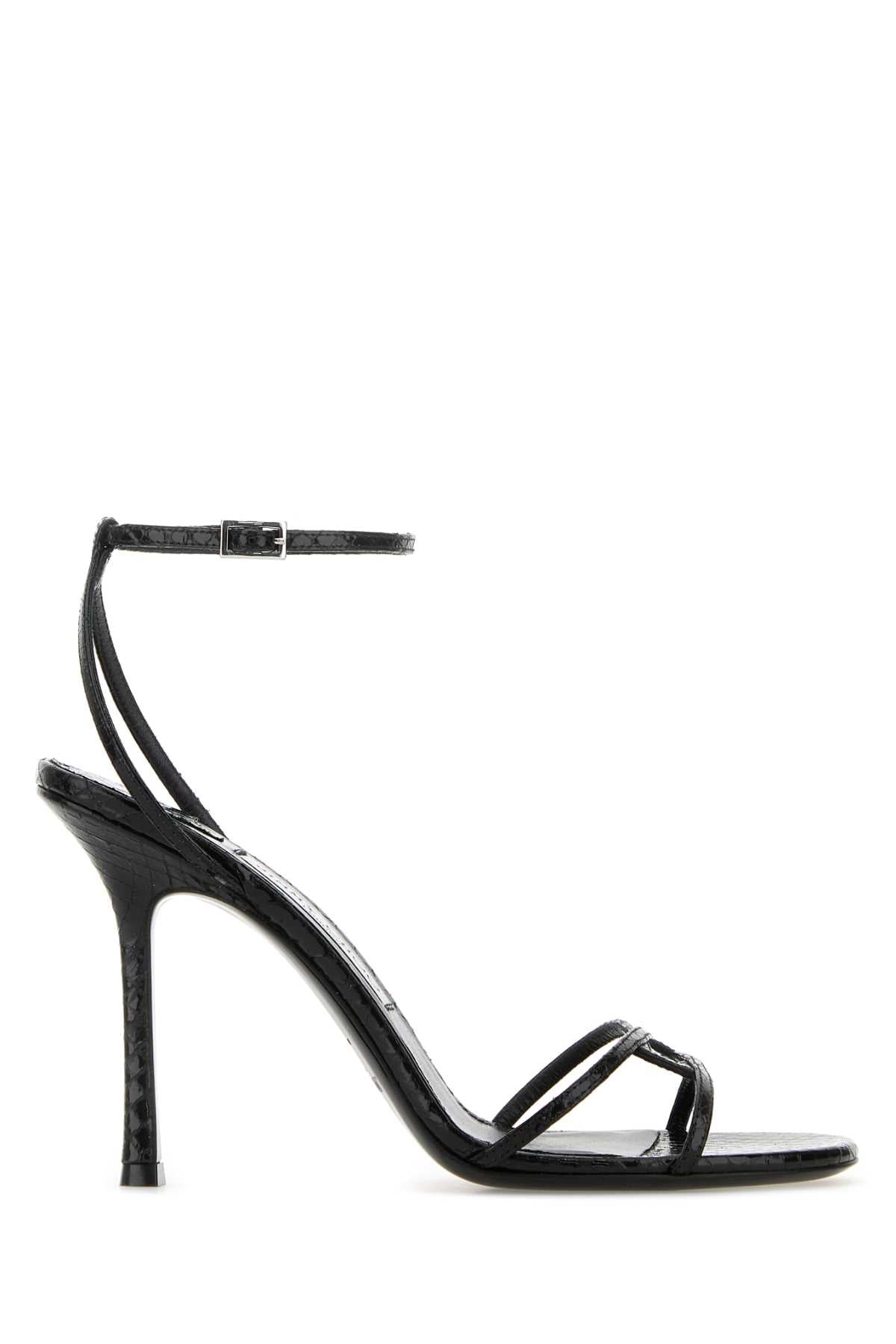 JIMMY CHOO Elegant Leather Leo 100 Mini Sandals