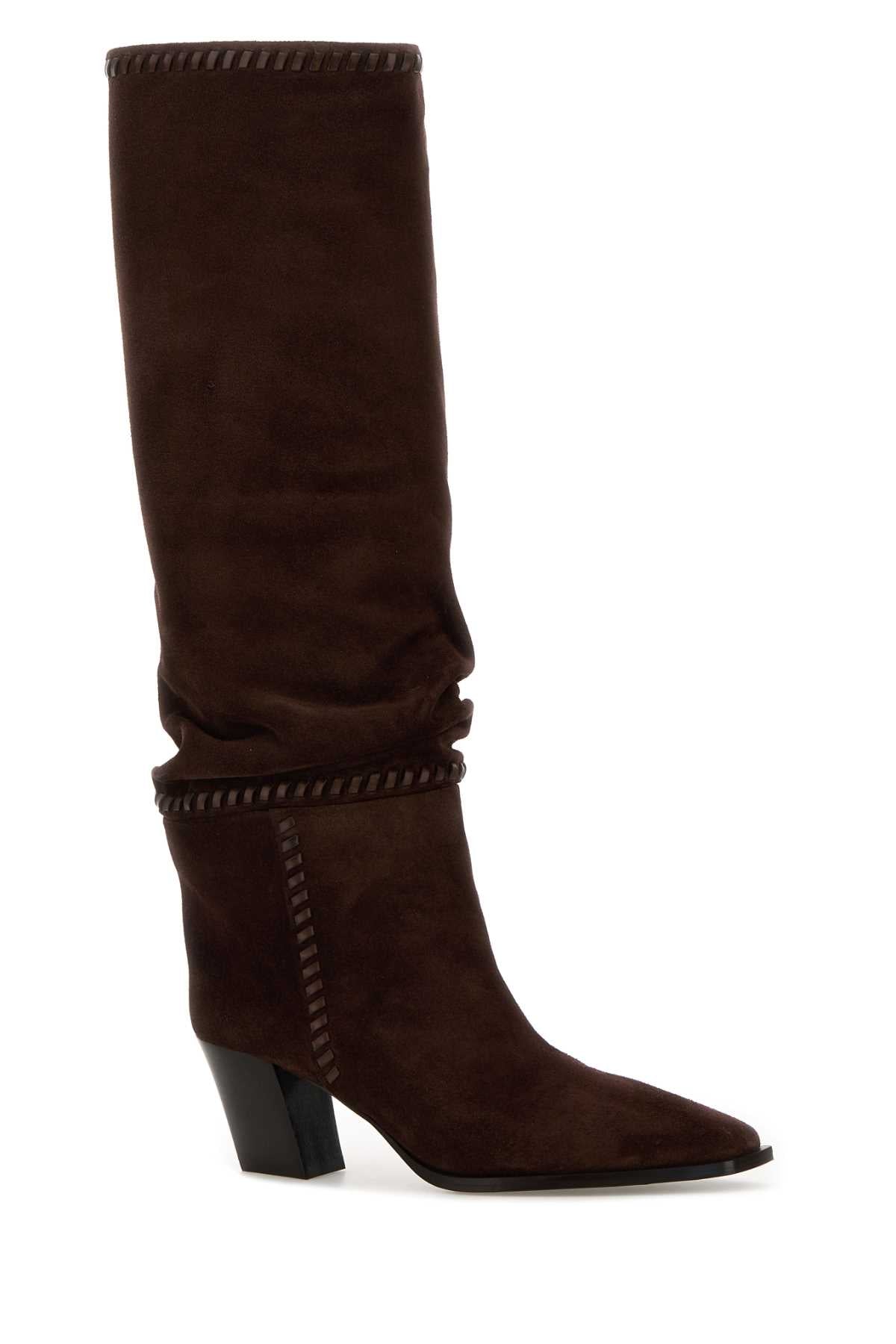 JIMMY CHOO Suede Hart Boots with 6 cm Heel for Women