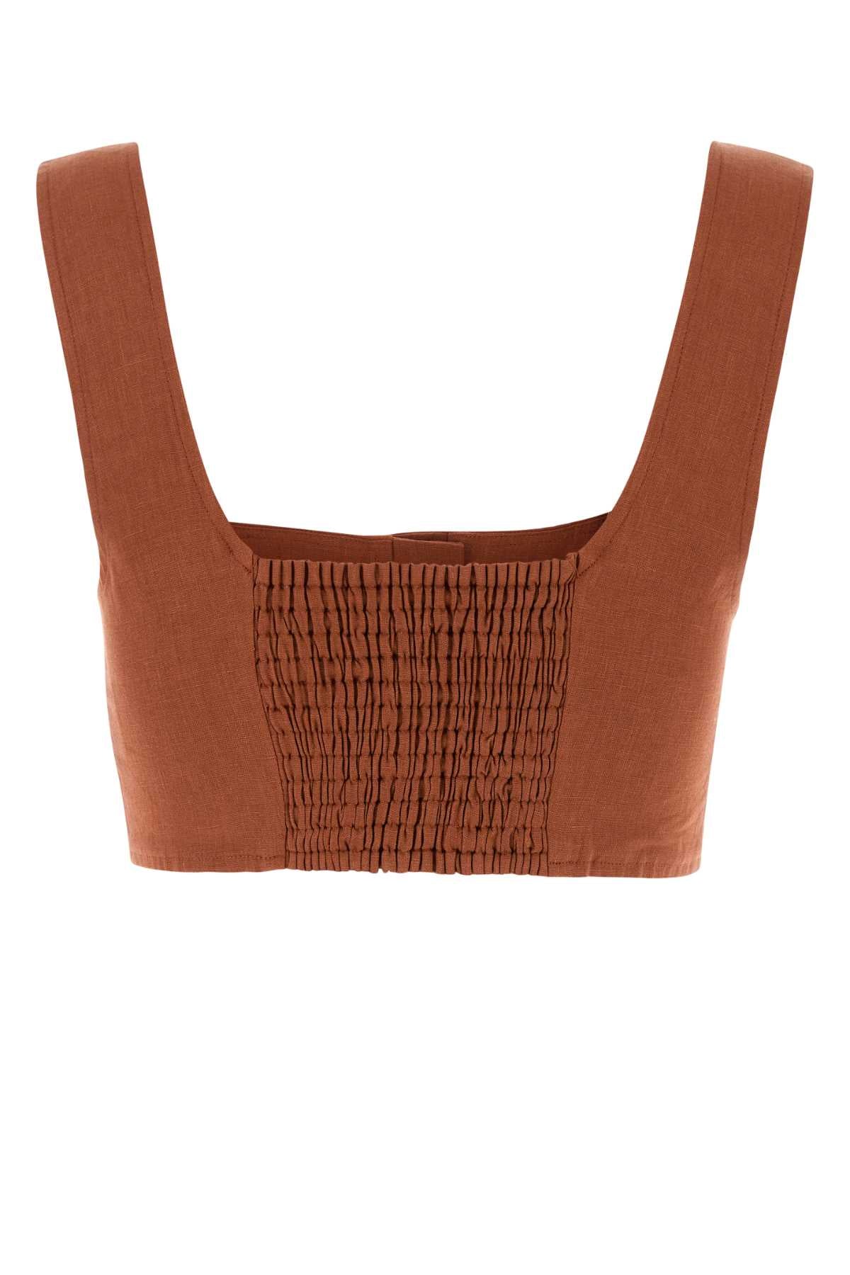 LE KASHA Mini Crop-Top in Organic Linen