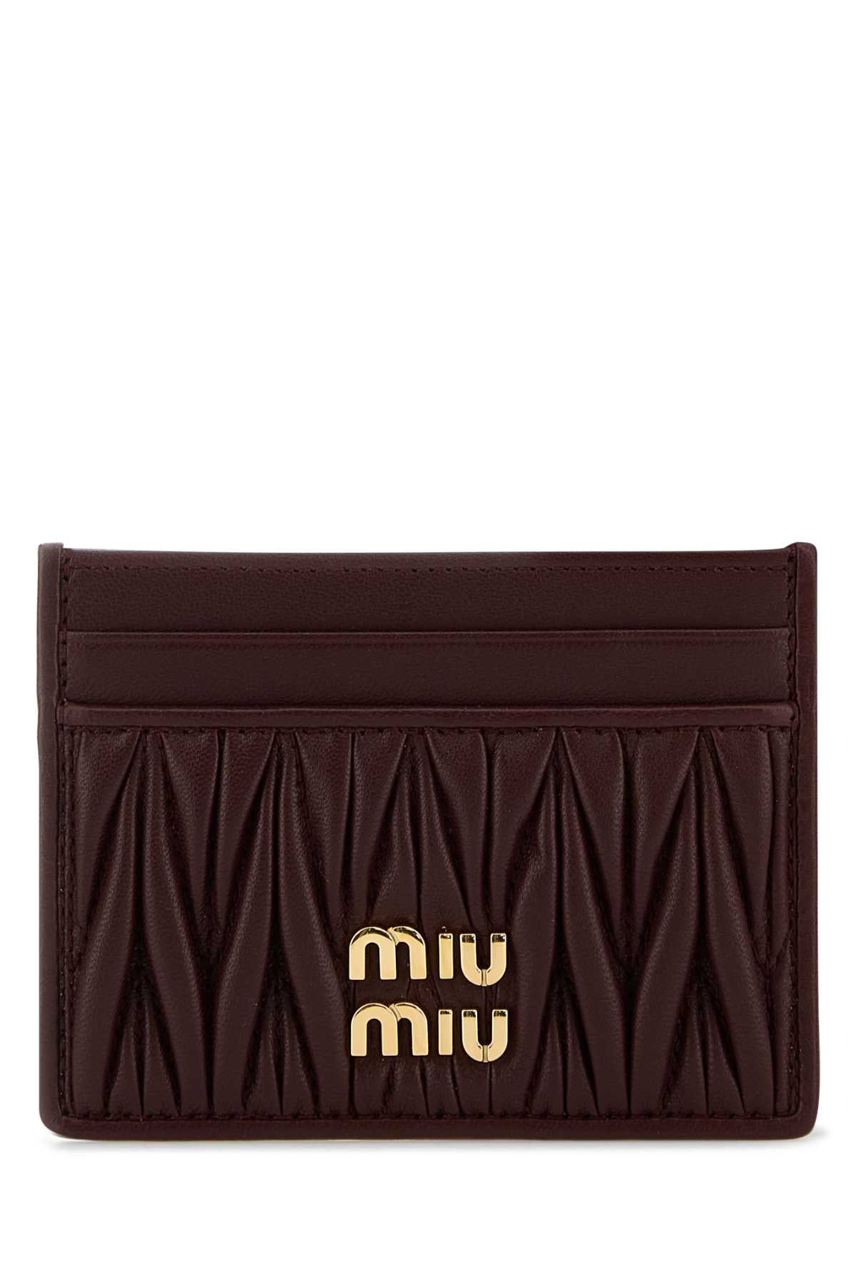 MIU MIU Mini Leather Card Holder 10.5cm x 8cm