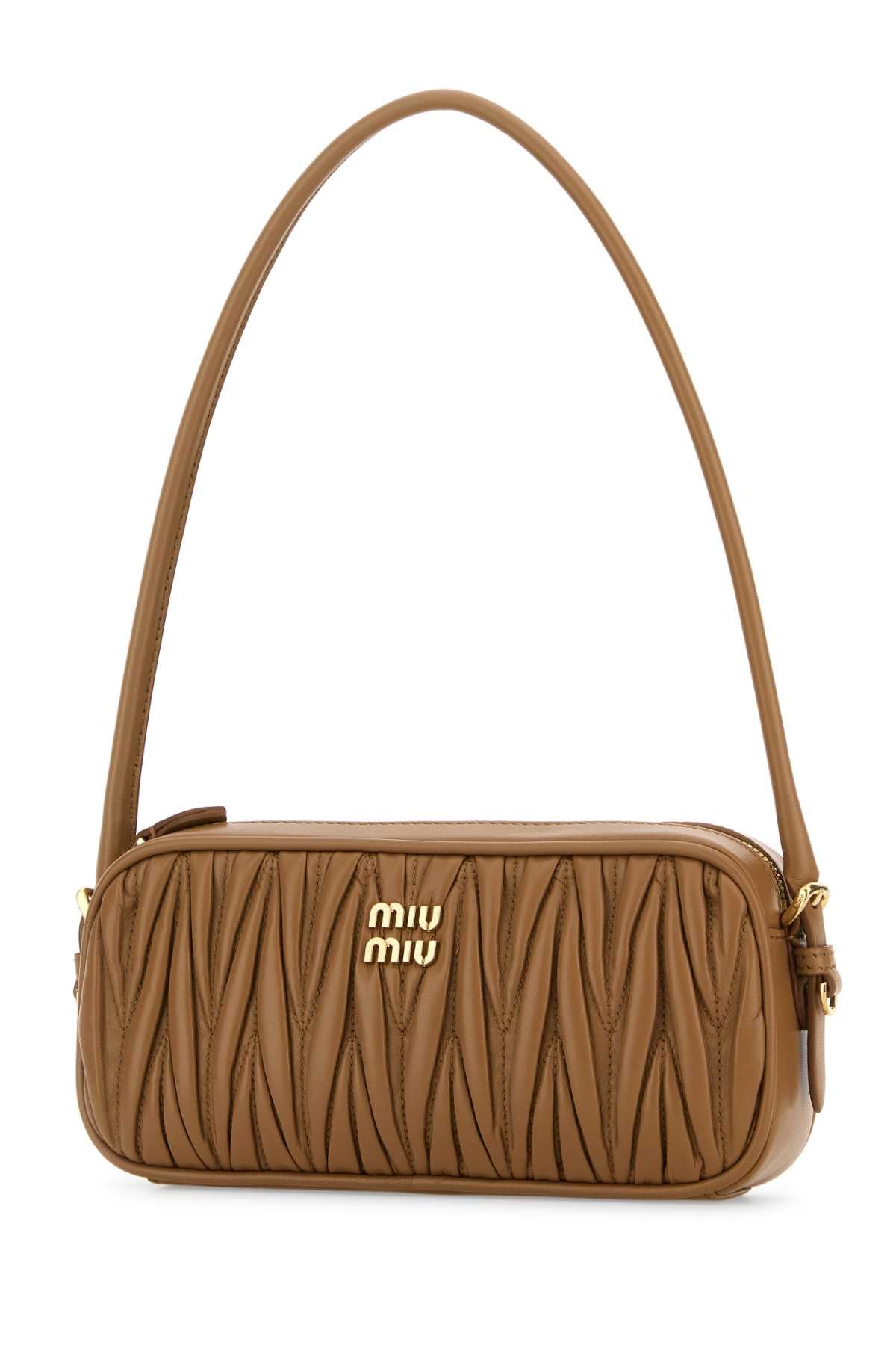MIU MIU Mini Leather Shoulder Handbag (20 cm x 12 cm x 5 cm)