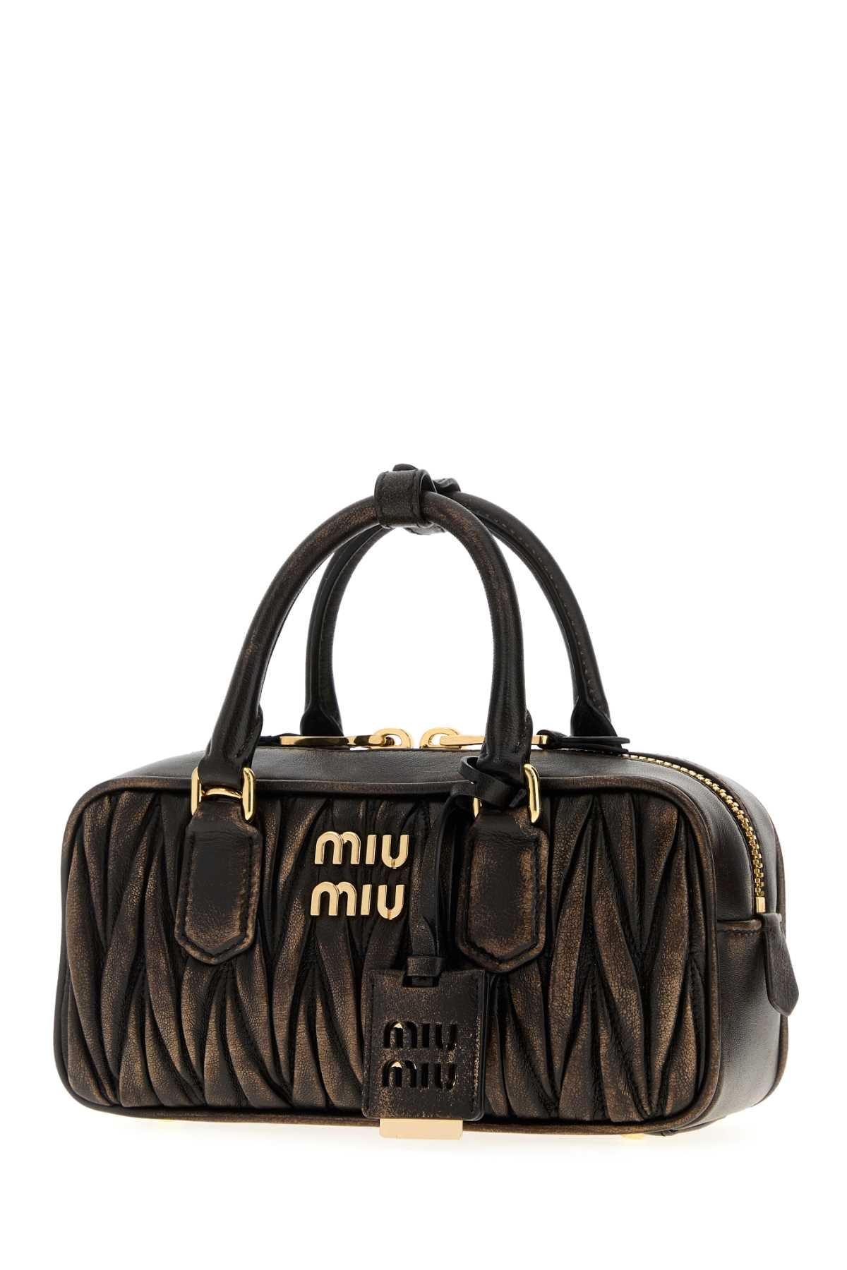 MIU MIU Mini Leather Arcadie Handbag - 24 cm Width