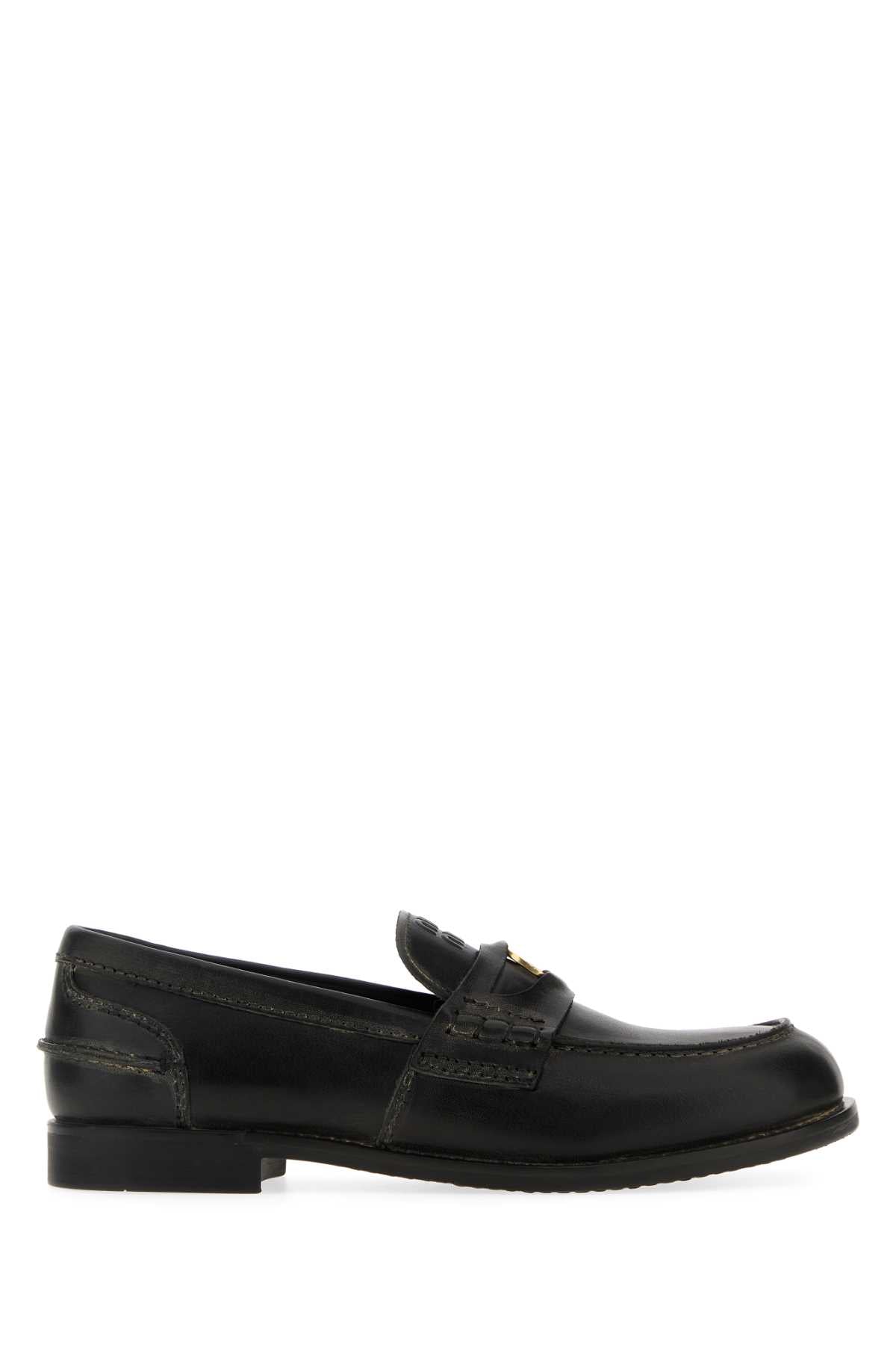 MIU MIU Elegant Leather Loafers for Women