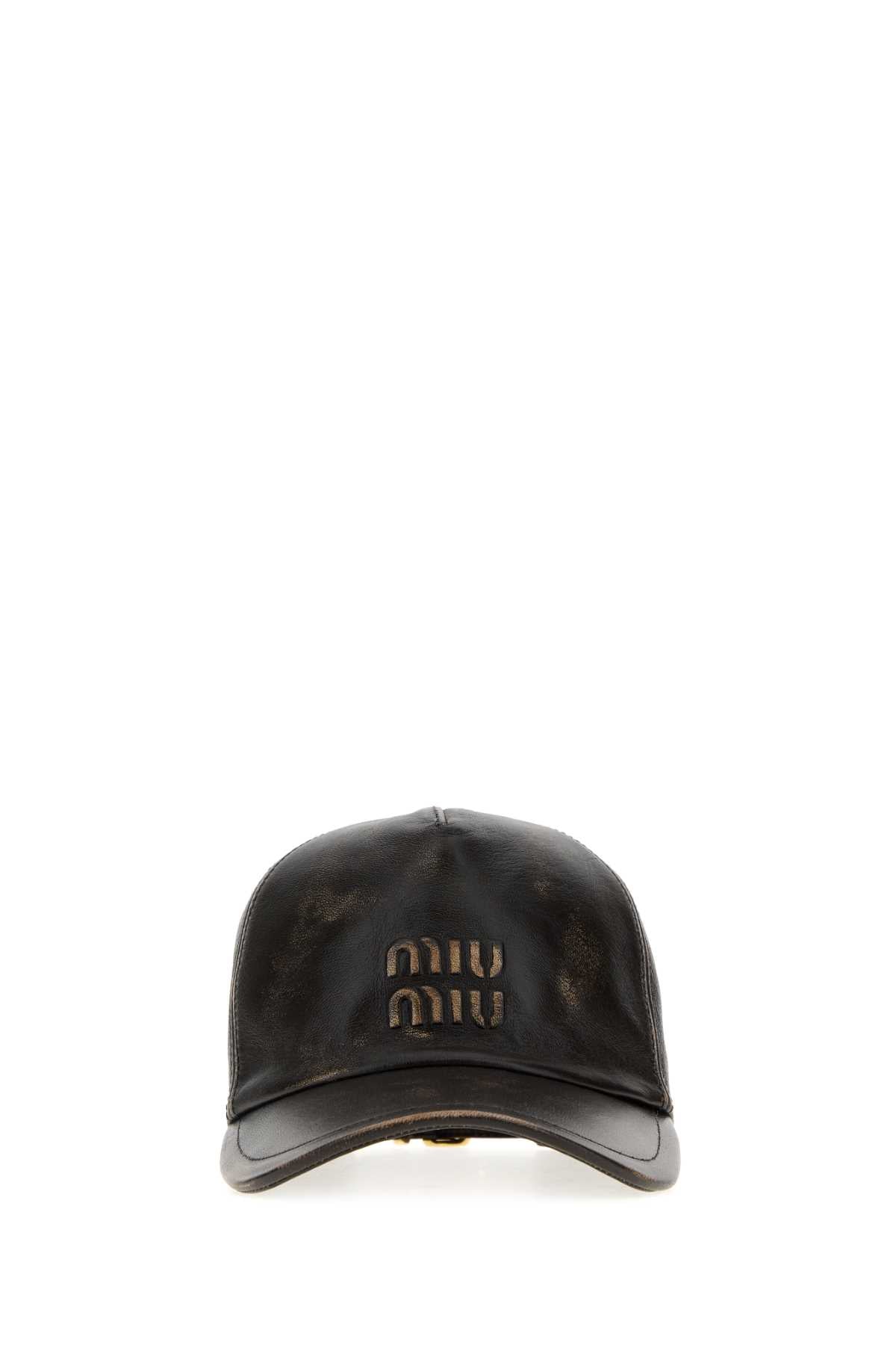 MIU MIU Nappa Leather Baseball Cap for Women