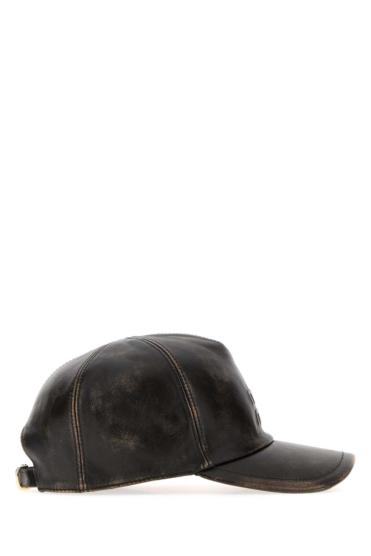 MIU MIU Nappa Leather Baseball Cap for Women