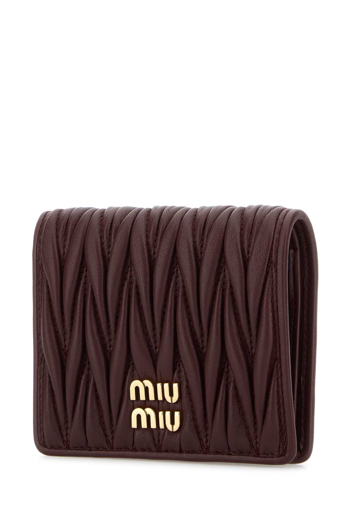 MIU MIU Mini Leather Wallet - 12x9x2 cm