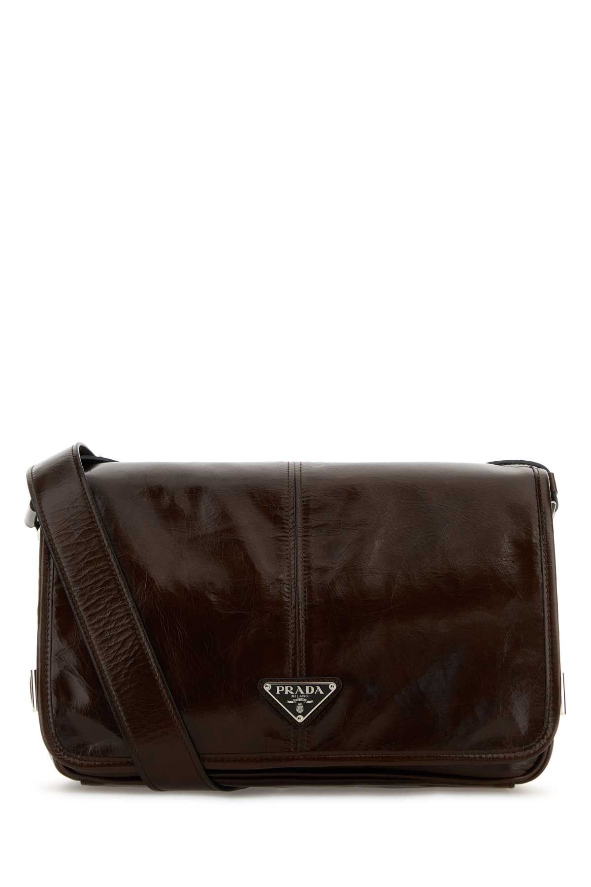 PRADA Leather Crossbody Handbag - 30 cm x 20 cm x 11 cm