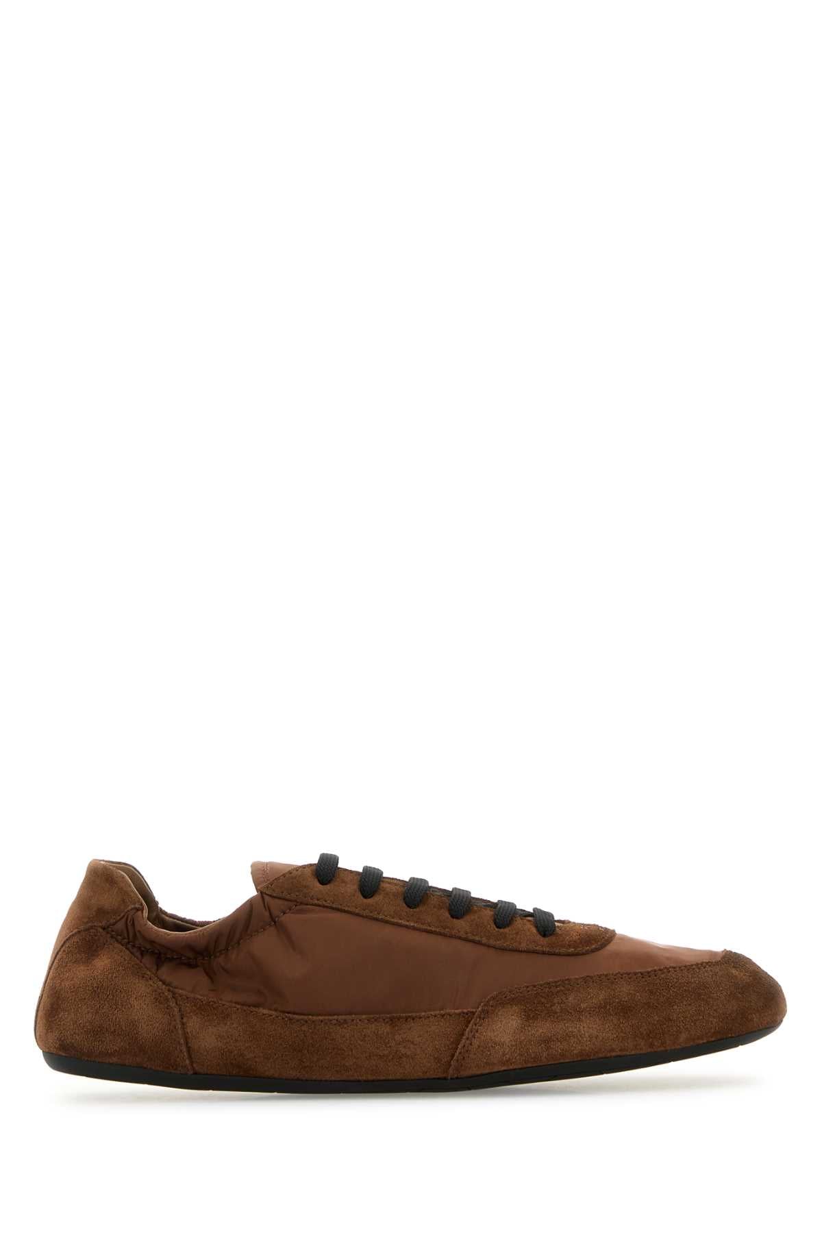 PRADA Re-Nylon and Suede Collapse Sneaker for Women