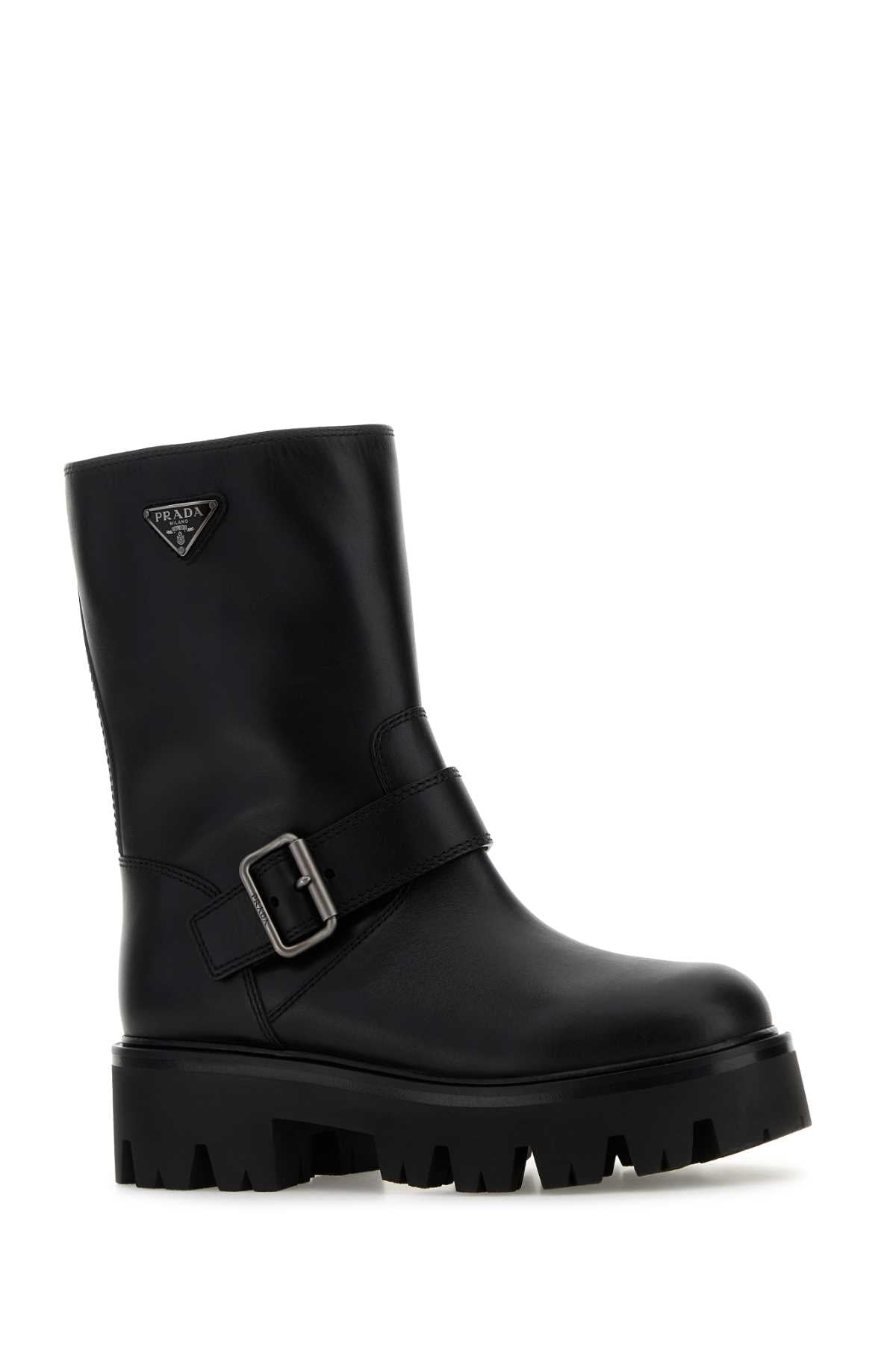 PRADA Chic Leather Ankle Boots for Women