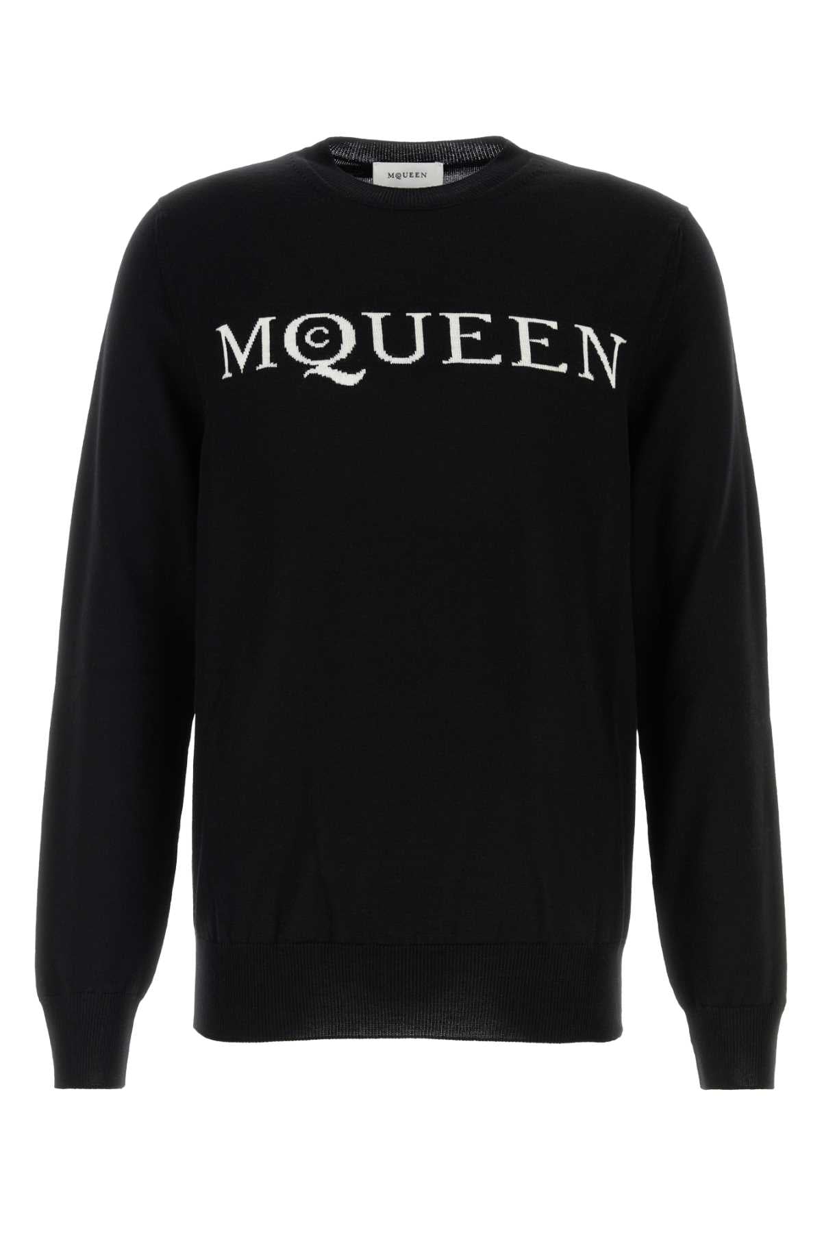 ALEXANDER MCQUEEN Men's Fine Merino Crew Neck Sweater