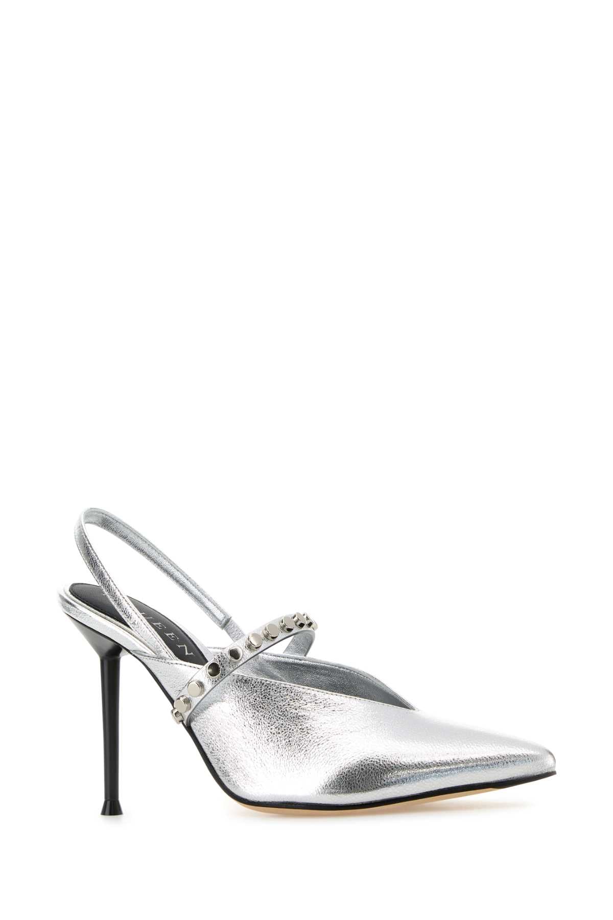 ALEXANDER MCQUEEN Elegantly Designed Leather Revel Pumps with 9 cm Heel Height