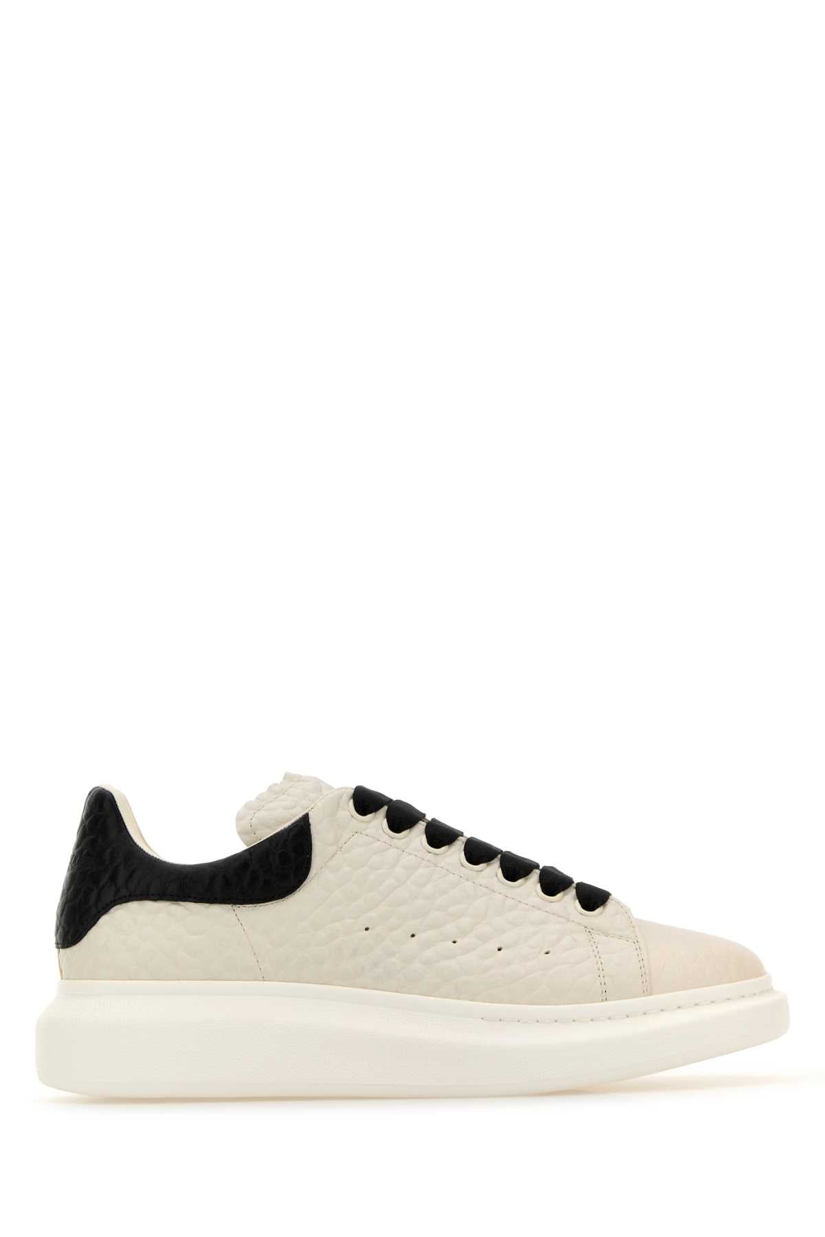 ALEXANDER MCQUEEN Leather Sneakers with Contrasting Heel