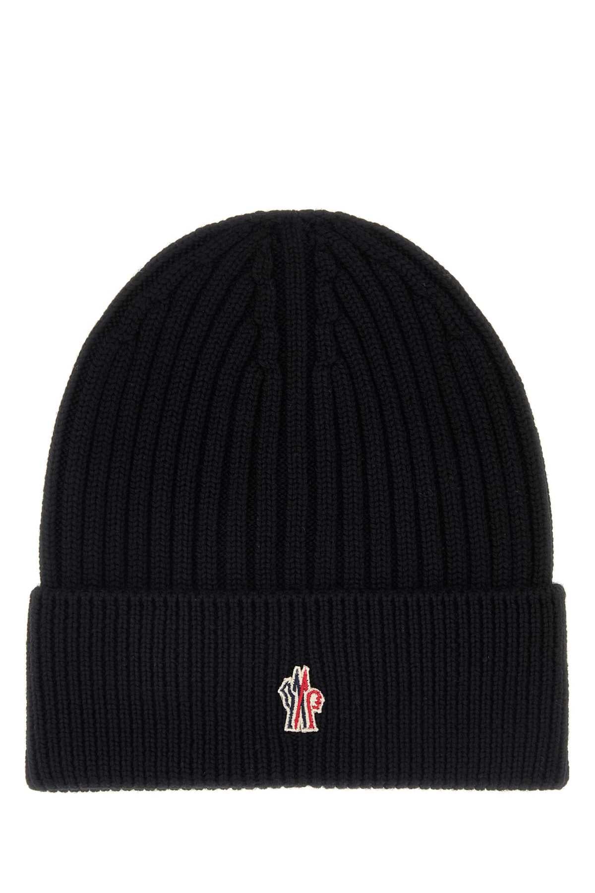 MONCLER GRENOBLE Essential Wool Beanie Hat for Men - FW25