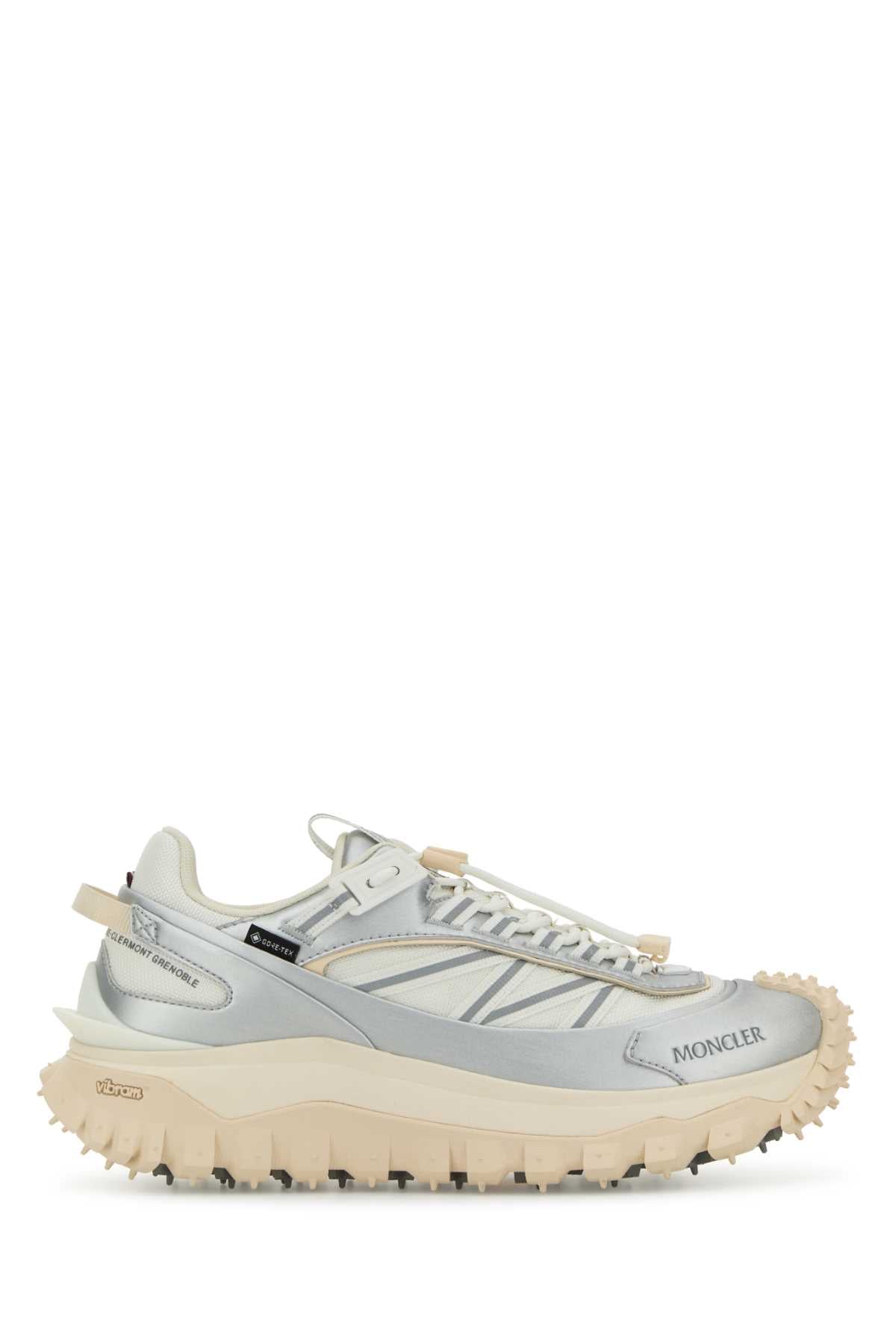 MONCLER Two-tone Fabric and Leather Trailgrip Sneakers for Women