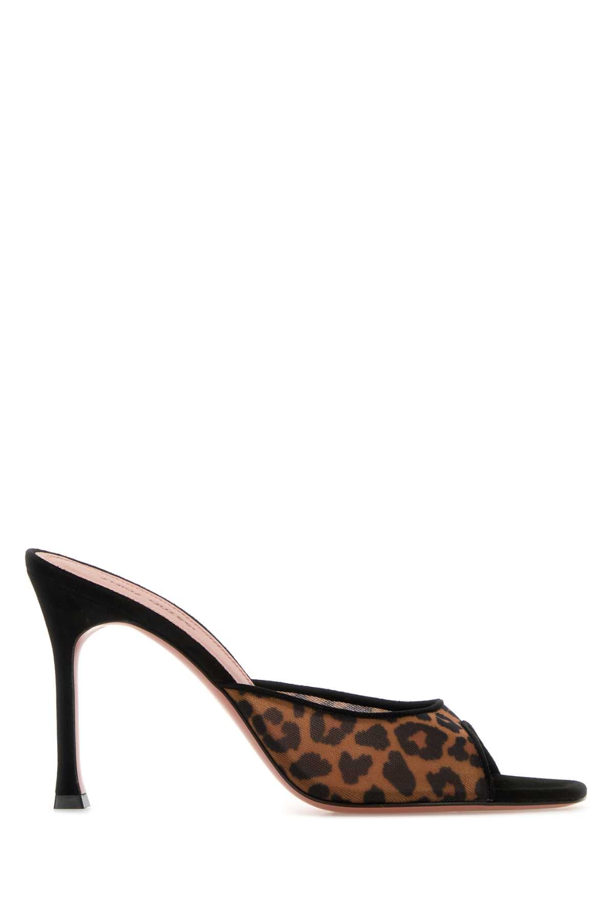 AMINA MUADDI Printed Mesh Alexa Flat with 9.5 cm Heel