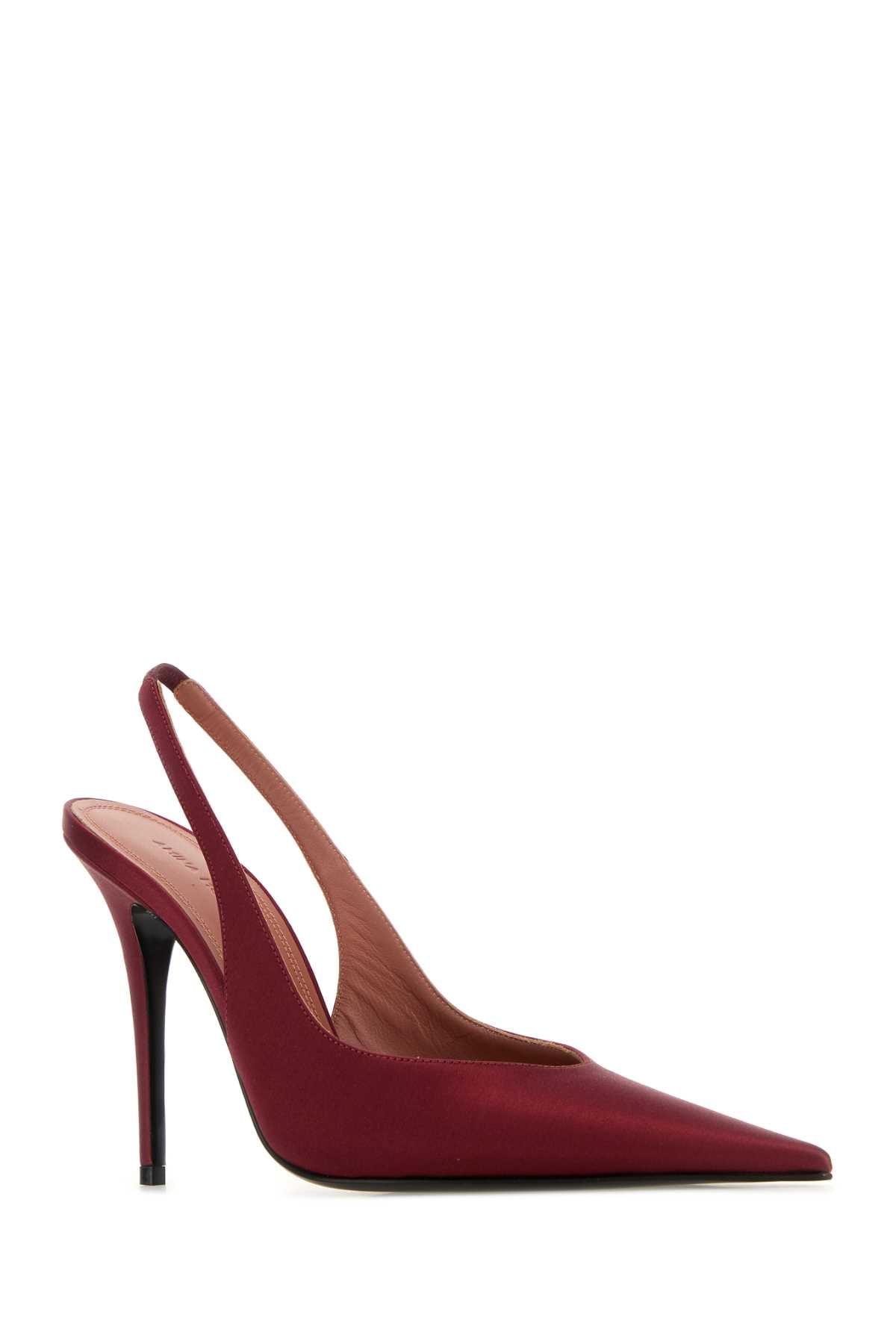 AMINA MUADDI Elegant Satin Anok Pumps with 10.5 cm Heel Height