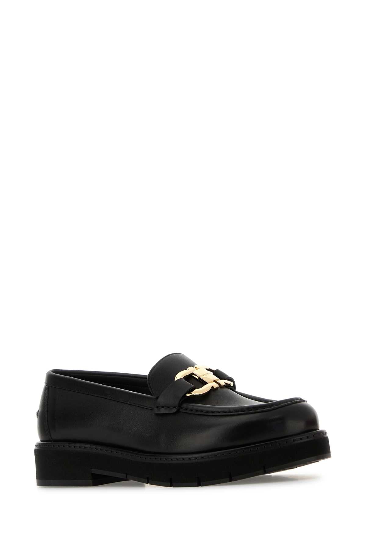 Ferragamo Elegant Leather Maryan Loafers for Women