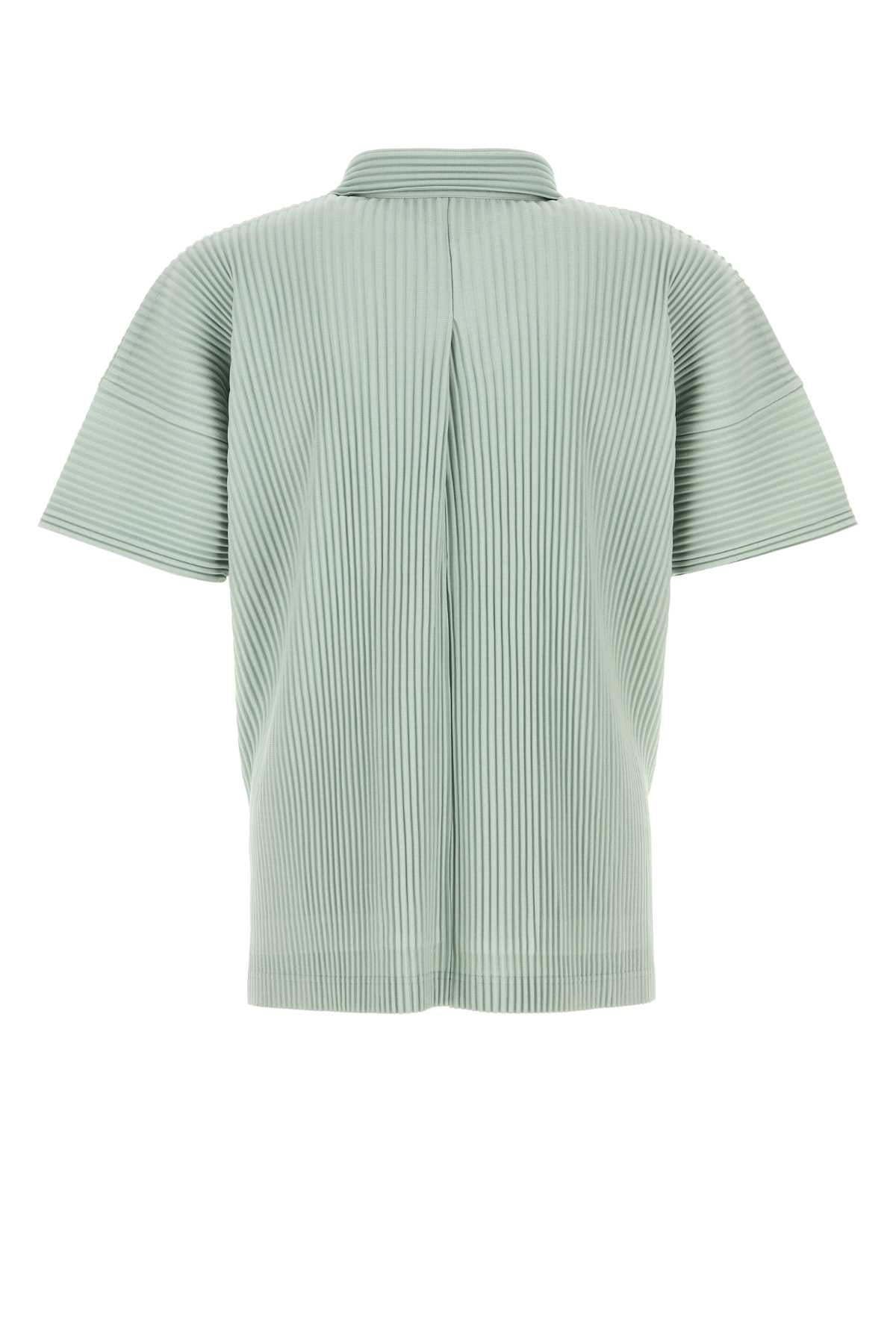 HOMME PLISSE' ISSEY MIYAKE Men's Lightweight Mini Pleated Polyester Shirt
