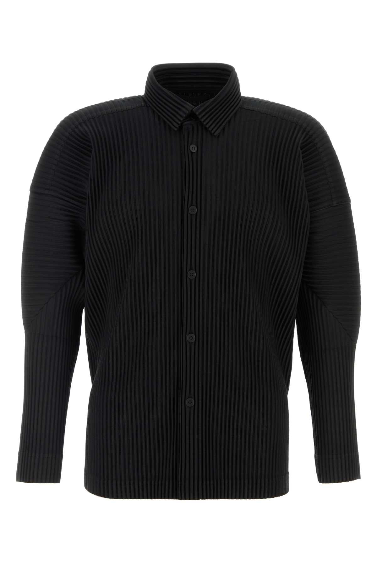 HOMME PLISSE' ISSEY MIYAKE Men's Mini Pleated Fashion Shirt for FW25