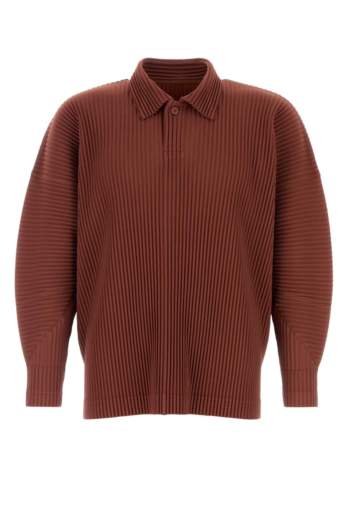 HOMME PLISSE' ISSEY MIYAKE Textured Mini Polo Shirt for Men