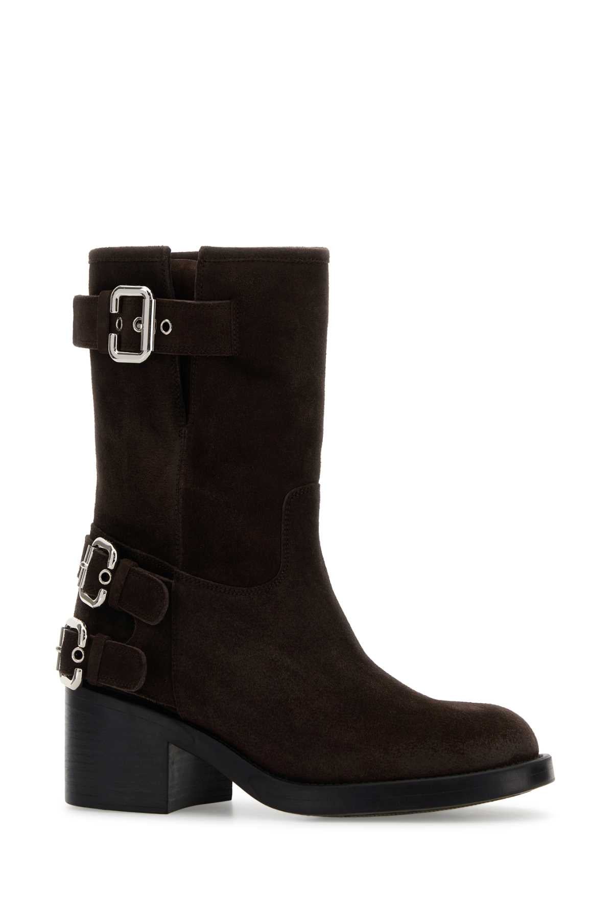 CHLOE Dakota Suede Boots with 6 cm Heel Height
