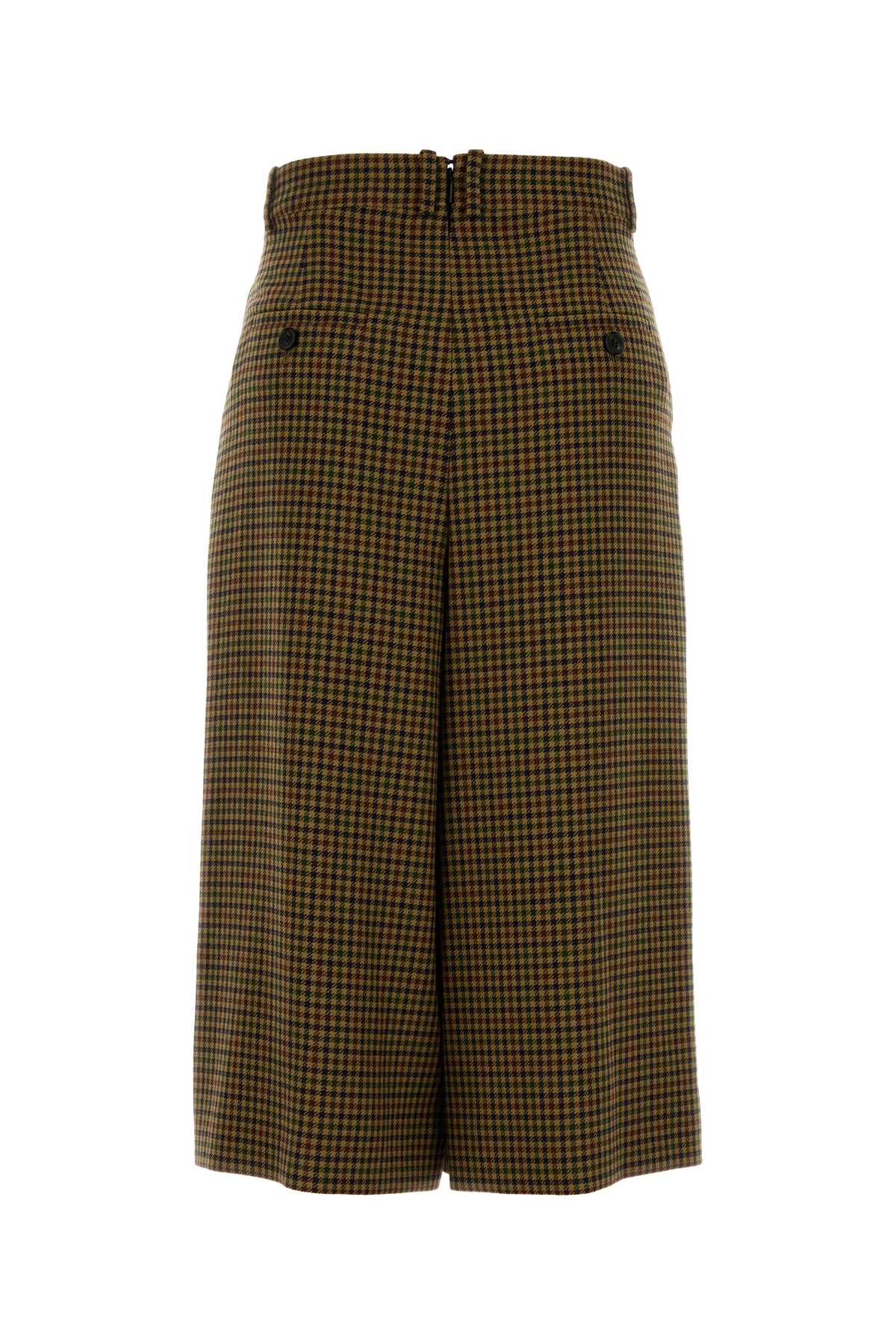 SAINT LAURENT Embroidered Wool Pant-Skirt