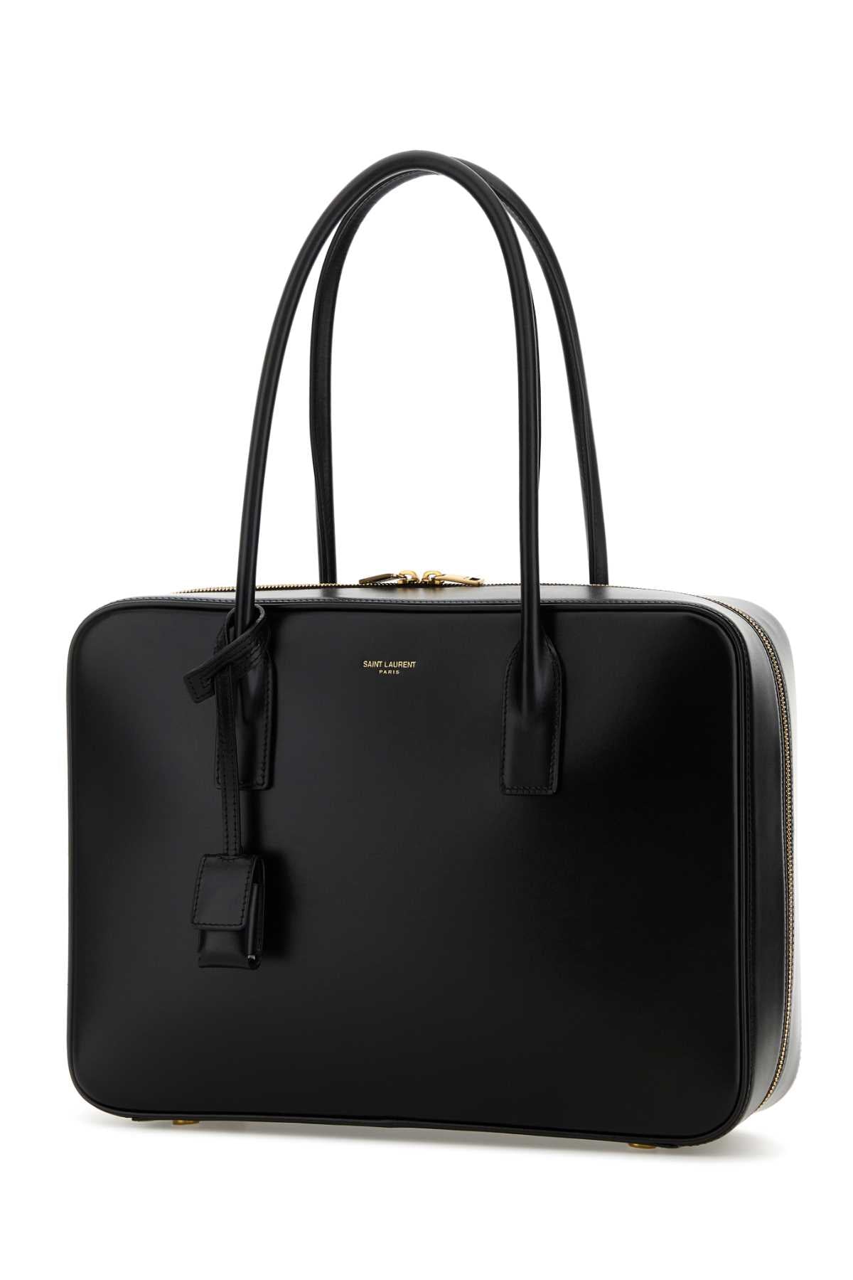 SAINT LAURENT Elegant Leather Sac OF Jour Handbag - 33 cm x 23.5 cm x 10 cm