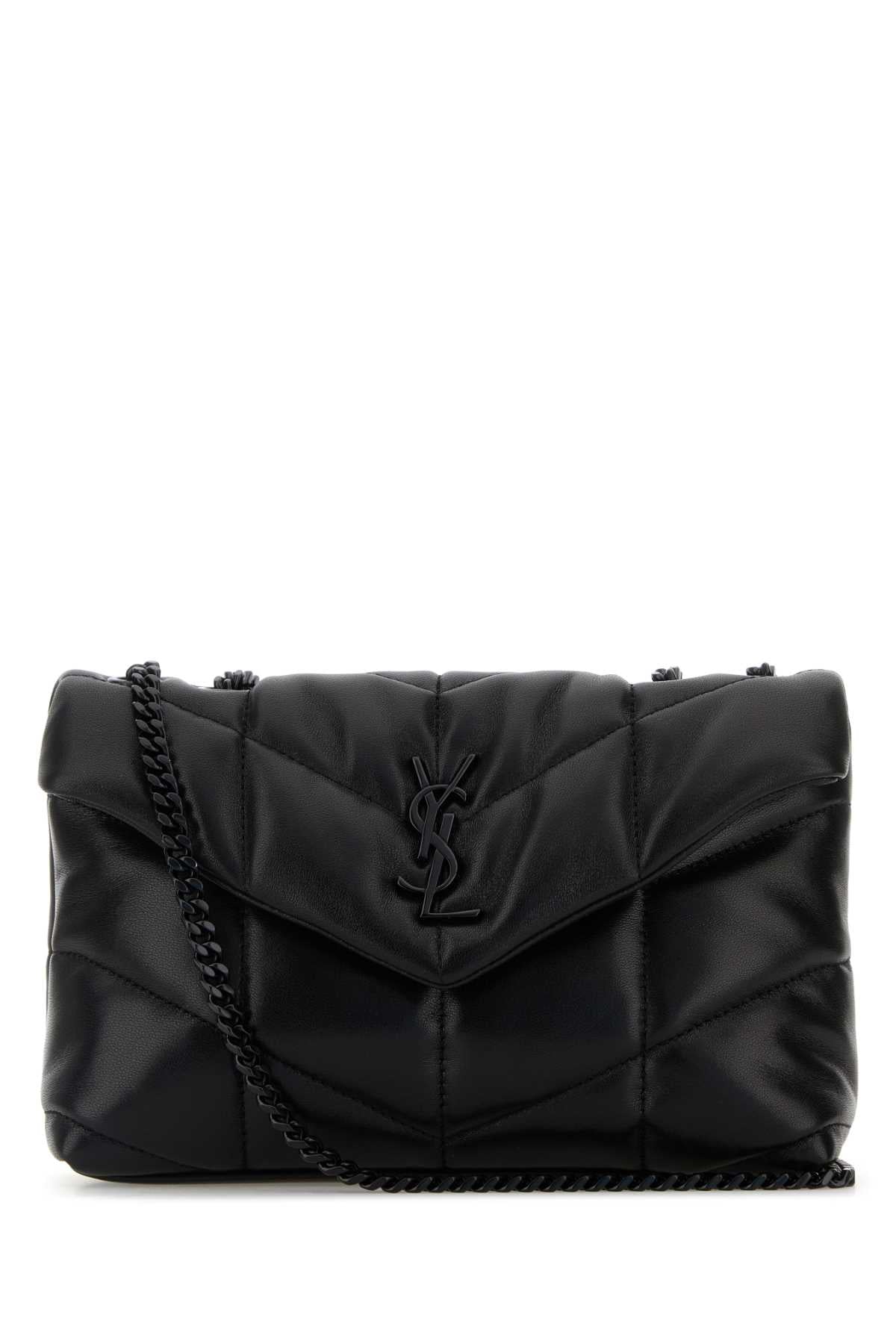 SAINT LAURENT Mini Nappa Leather Puffer Toy Crossbody Handbag