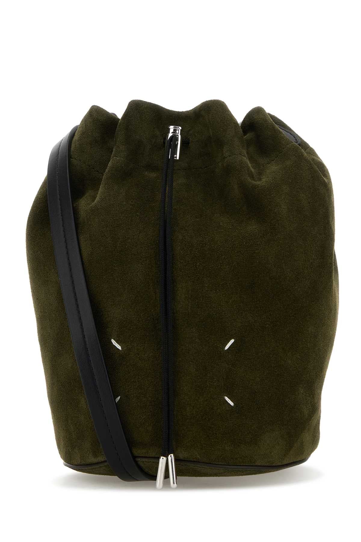 MAISON MARGIELA Leather Bucket Handbag - 18 cm Width / 21 cm Height / 10 cm Depth