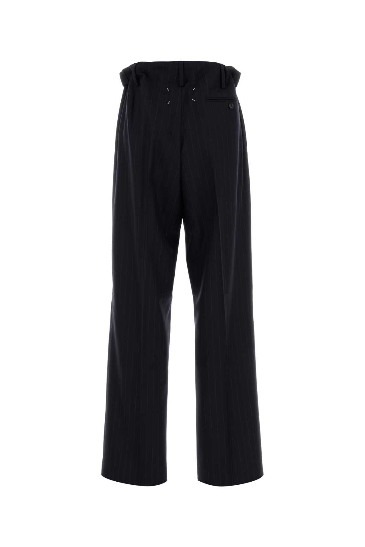 MAISON MARGIELA Embroidered Wool Palazzo Pant - Size Reference Included