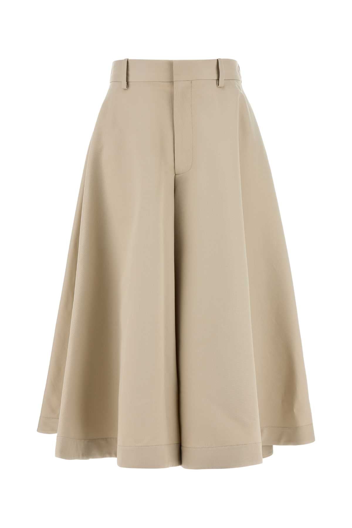 BOTTEGA VENETA Luxury Sand Twill Bermuda Shorts for Women