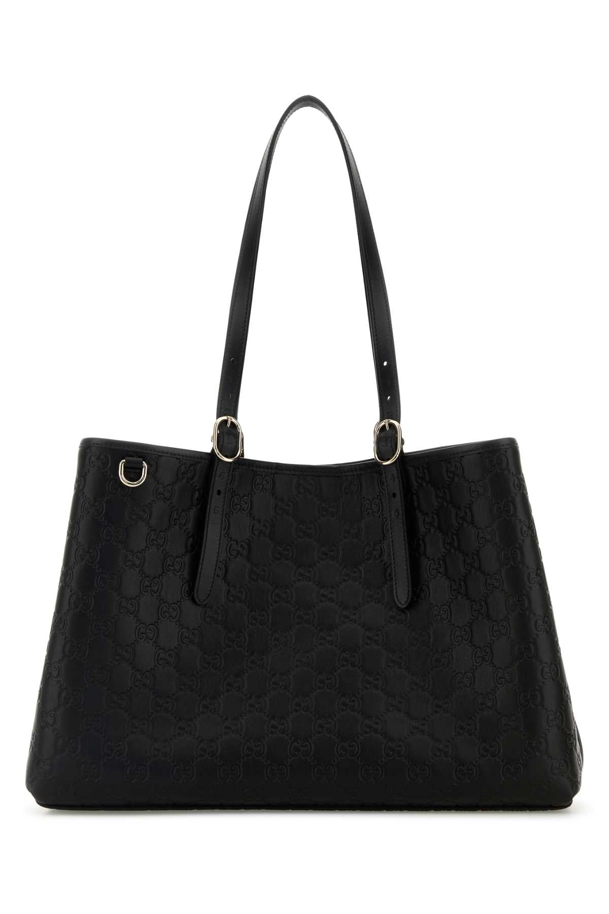 GUCCI Large GG Emblem Shopping Handbag - 38 cm Width