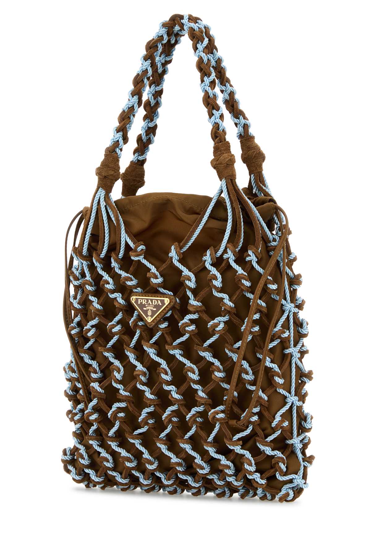 PRADA Two-tone Mini Mesh Handbag