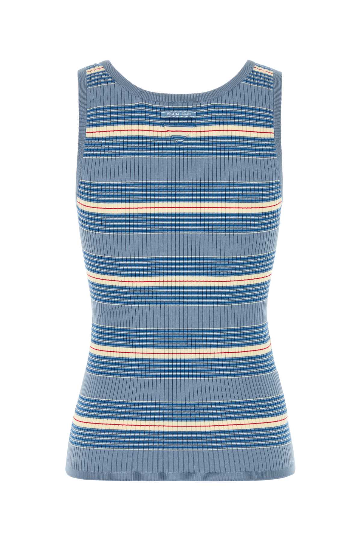 PRADA Embroidered Stretch Cotton Blend Tank Top for Women